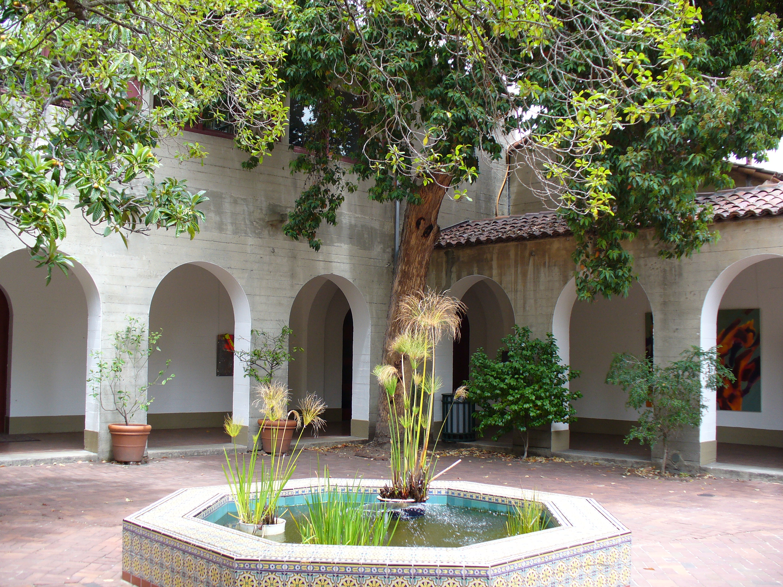 A view of the atrium of San Francisco Art Institute