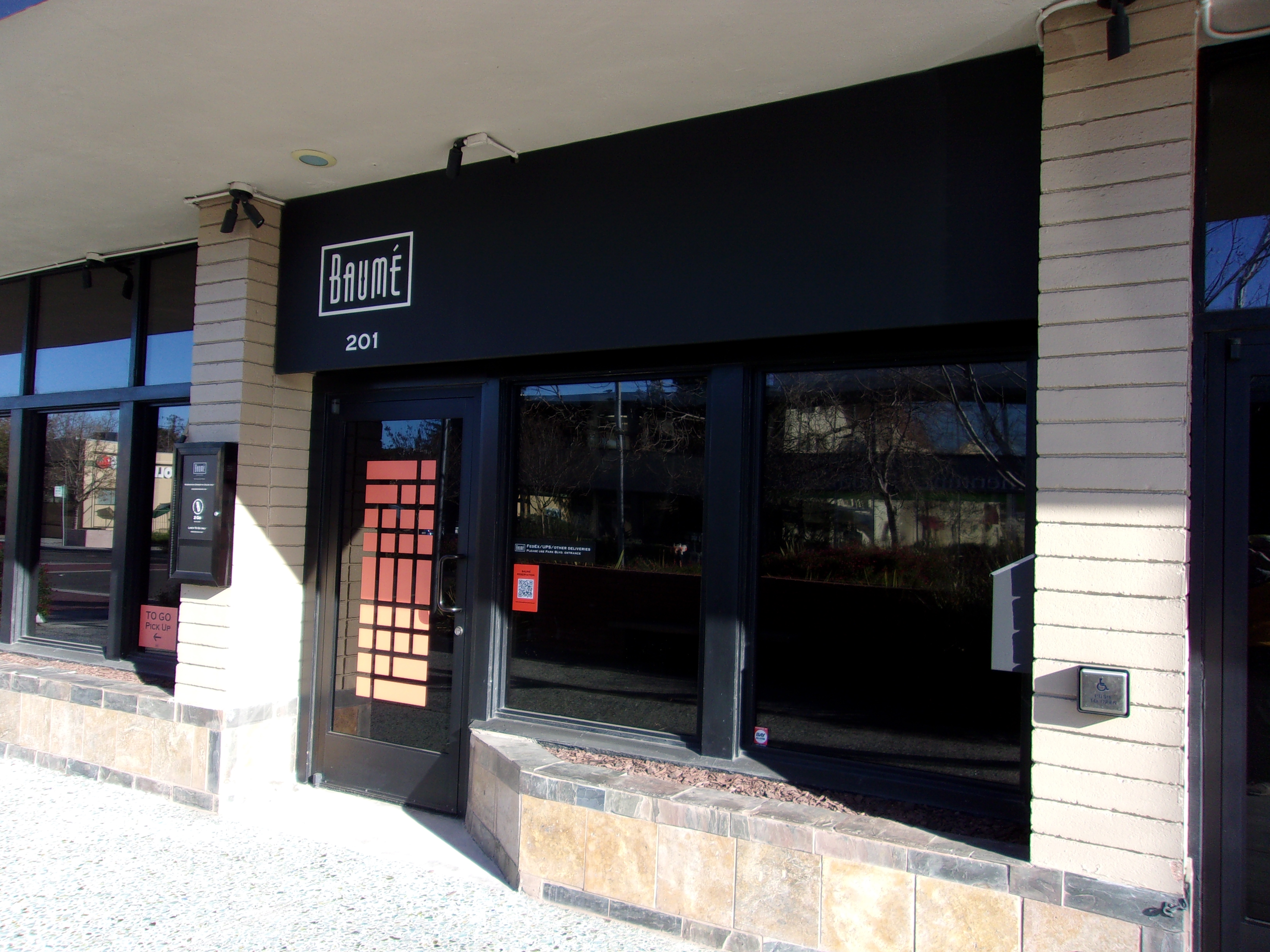 Baumé restaurant, California Avenue, Palo Alto, California