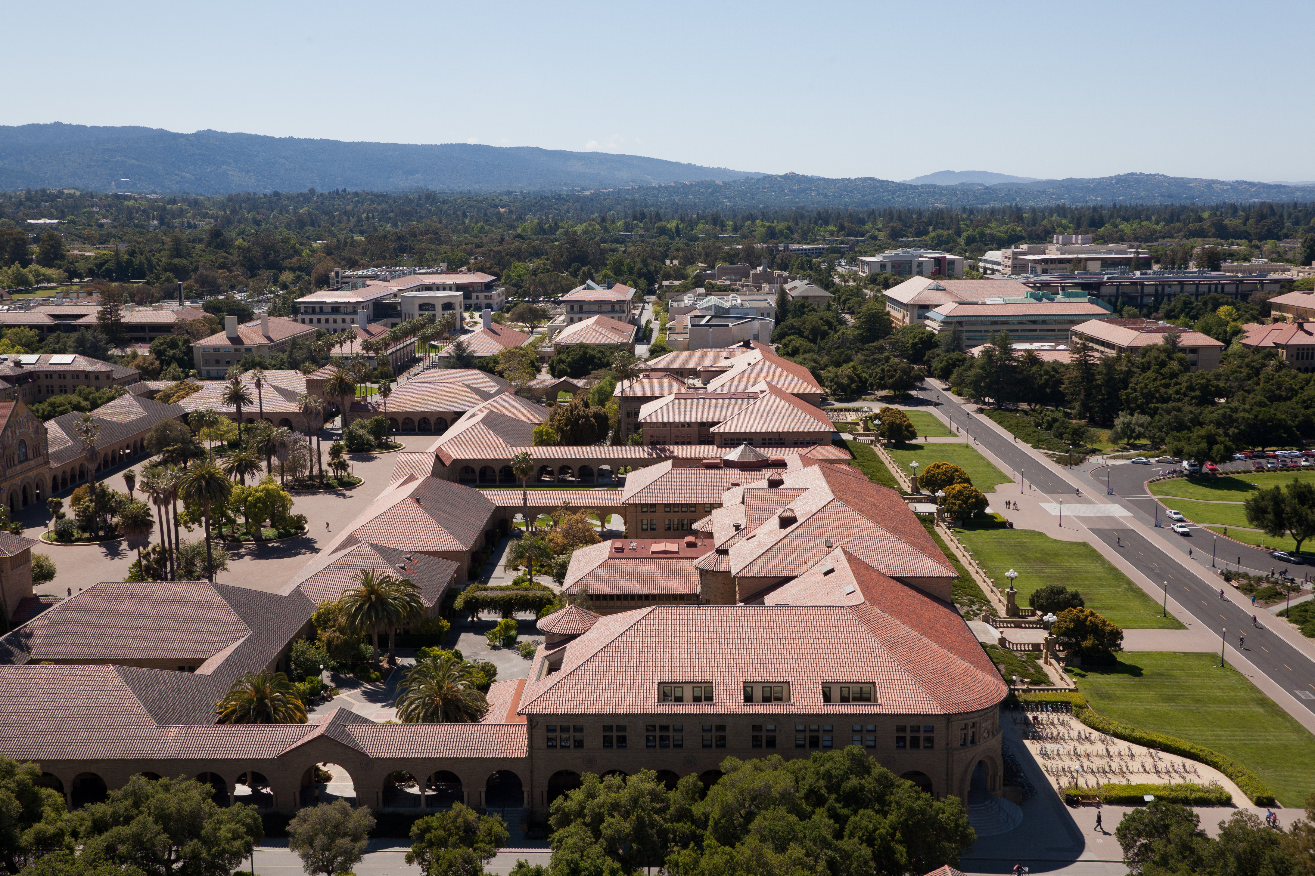 Main Quad, as seen from Hoover Tower in Stanford University, Stanford, California.