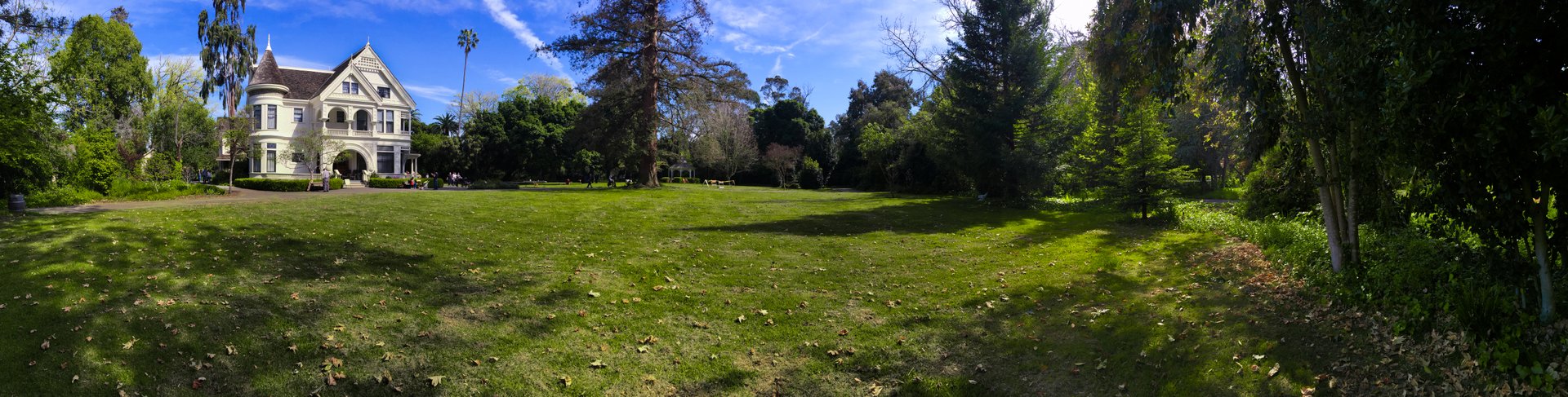 Panorama of the Patterson House on the Ardenwood Historic Farm property in Fremont, California.