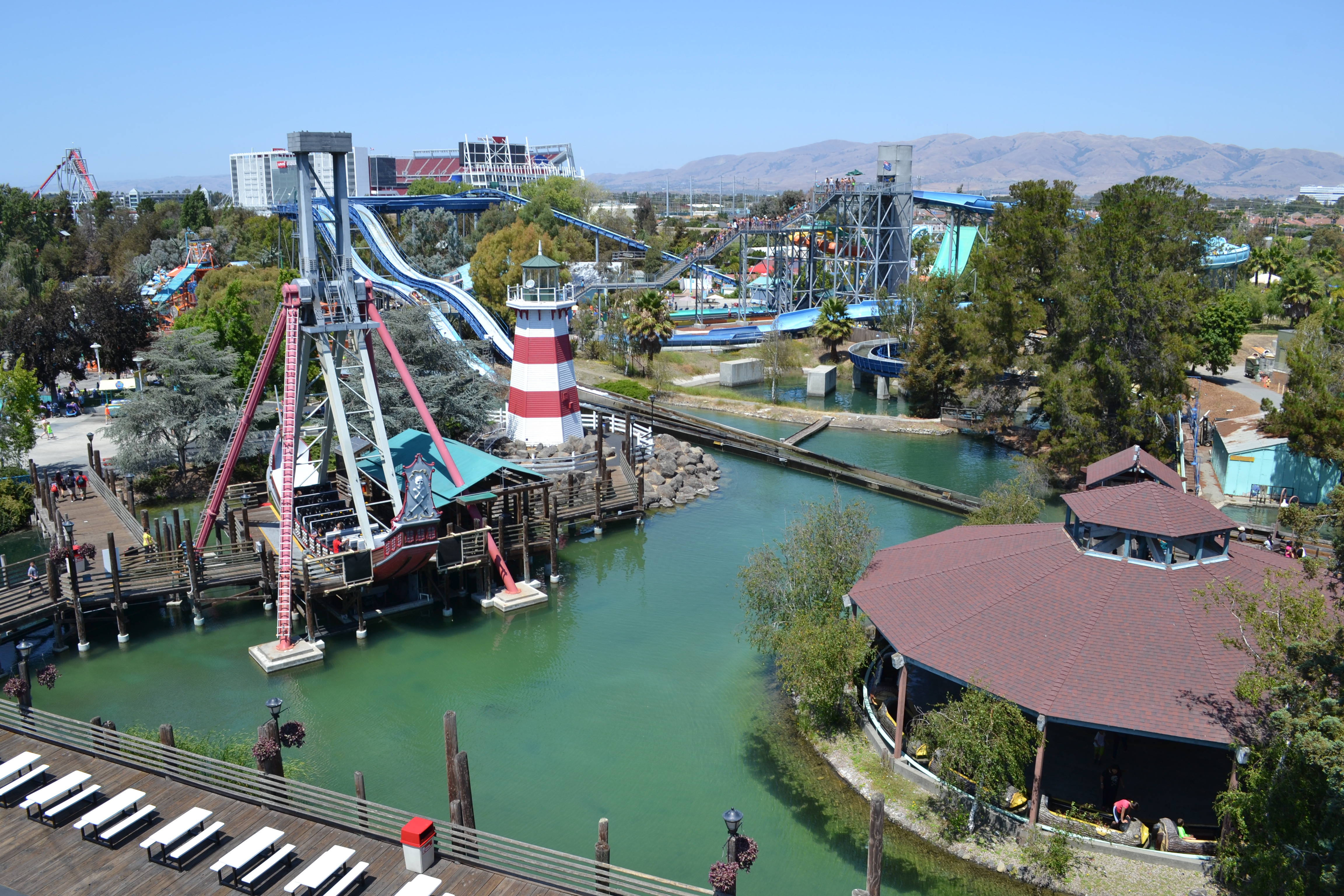 Aerial view of California's Great America