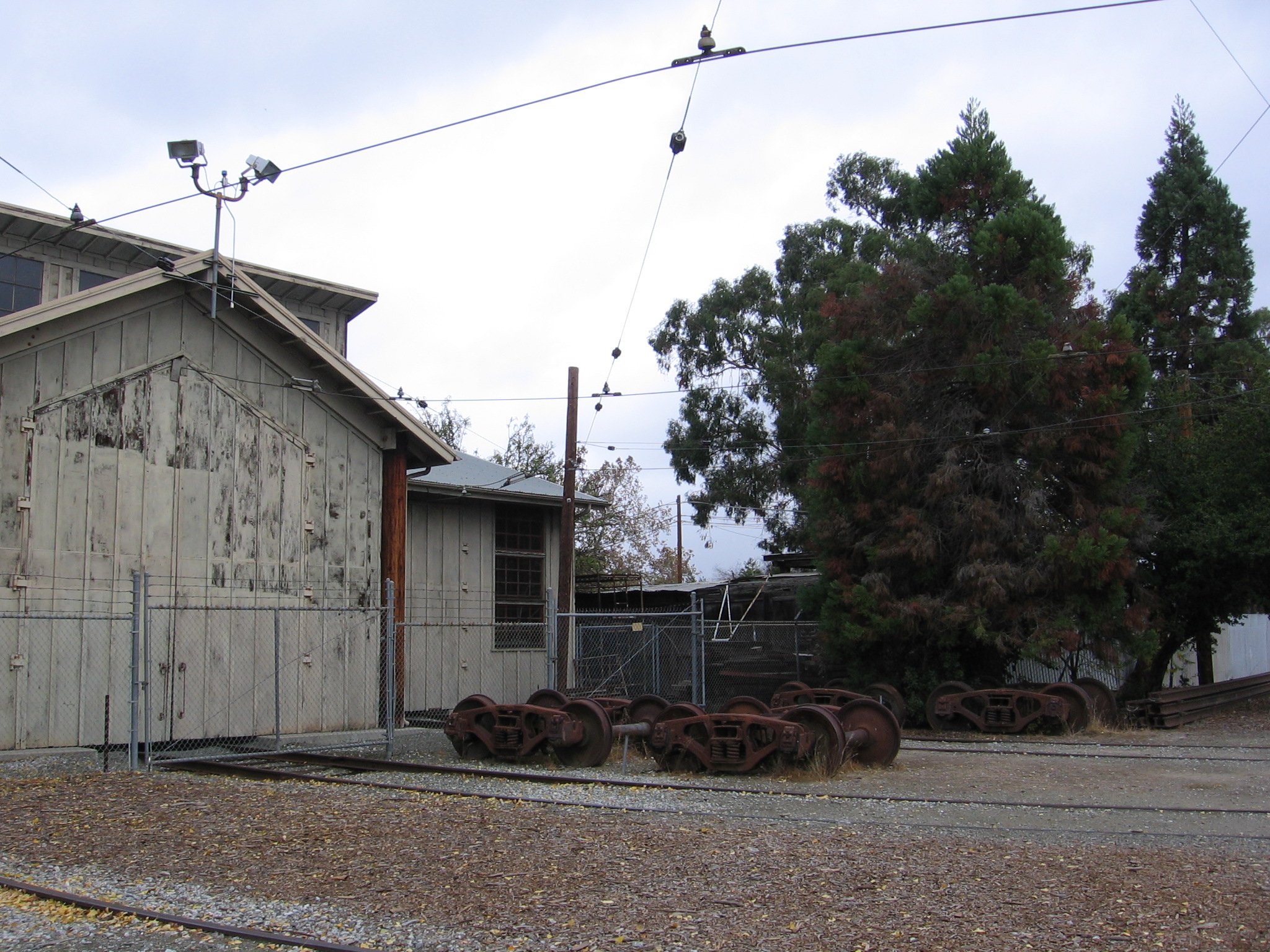 The Trolley Barn at History Park at Kelley Park in San José, California, USA.