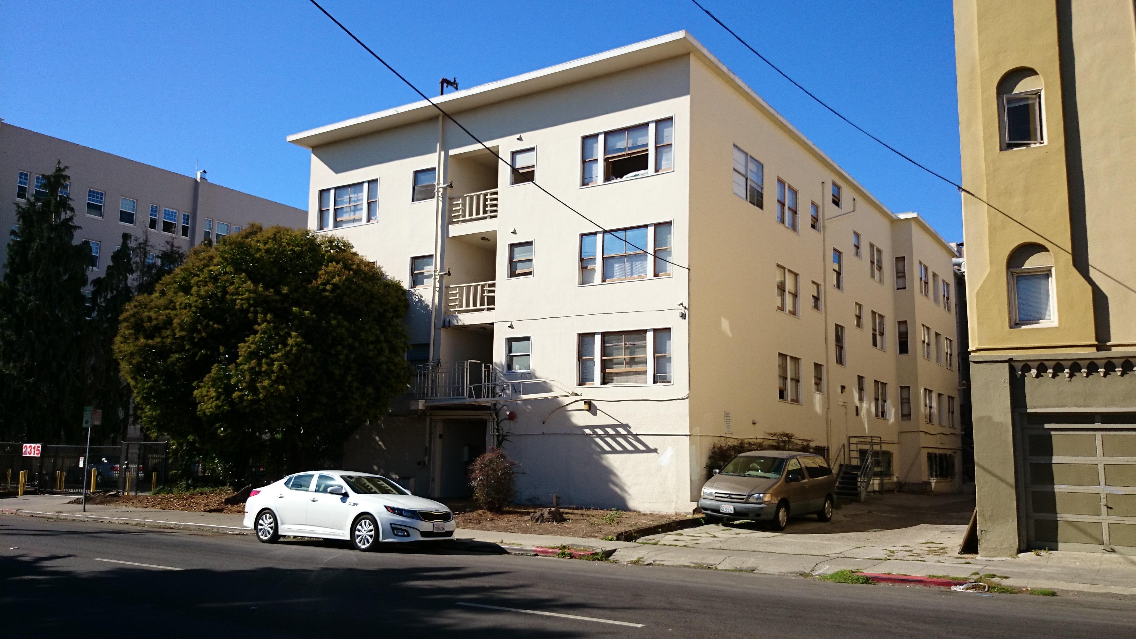 A picture of the state of what was once known as Barrington Hall. Taken on a walk through the city of Berkeley, California during mid afternoon on the 2nd of October 2014.