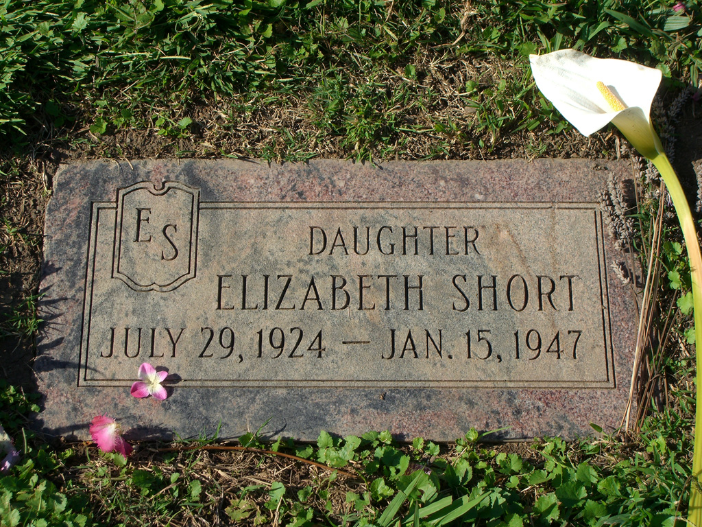 The grave of Elizabeth Short, better known as the Black Dahlia, who was murdered in 1947.