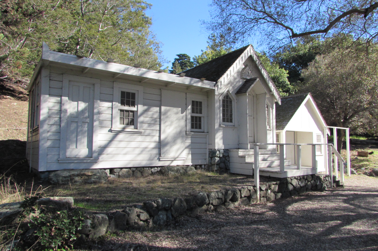 Photo of the former home of American writer Joaquin Miller (1837-1913)  in Joaquin Miller Park in California, photographed in November 2015.