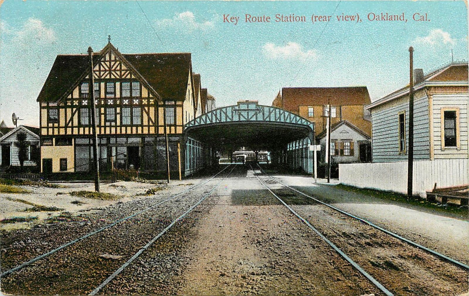 Early divided back postcard of the Key Route Inn, postmarked 1912