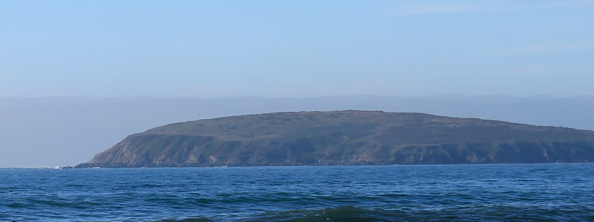 Bodega Head in Sonoma County, California, USA as seen from a beach near Pinnacle Rock