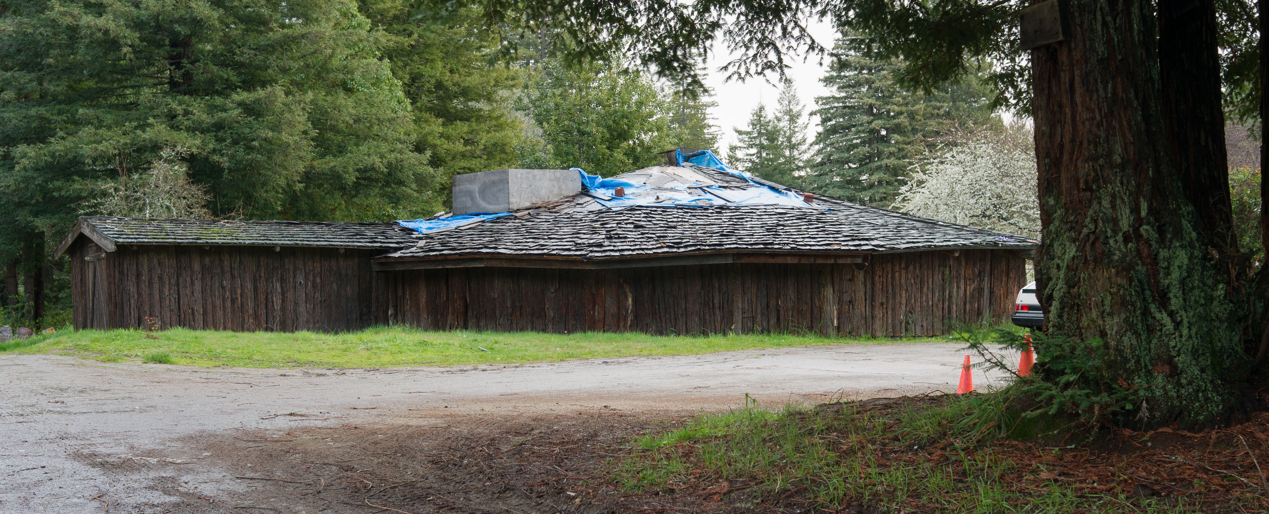 Old Roundhouse of the Kashia at Tsu nun u shinal (Huckleberry Heights), March 2012.