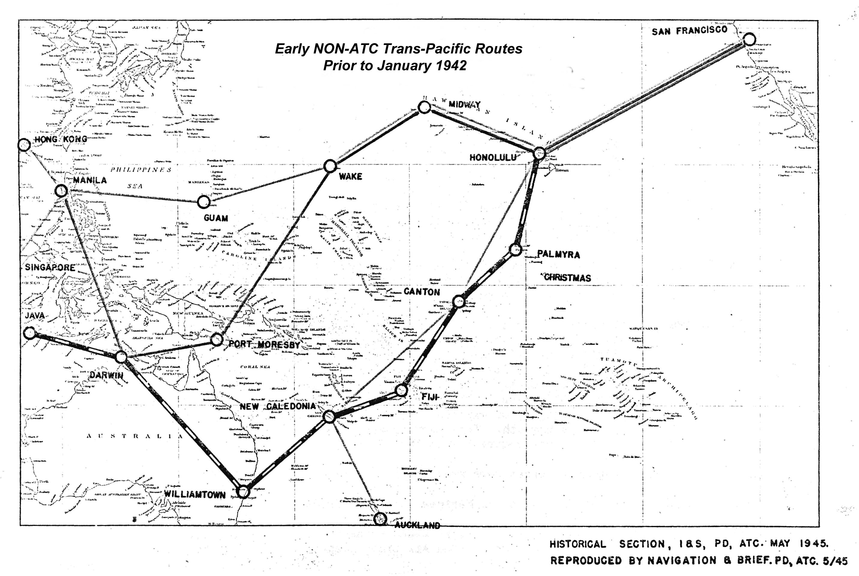 South Pacific Air Force Routes, 1916-1942