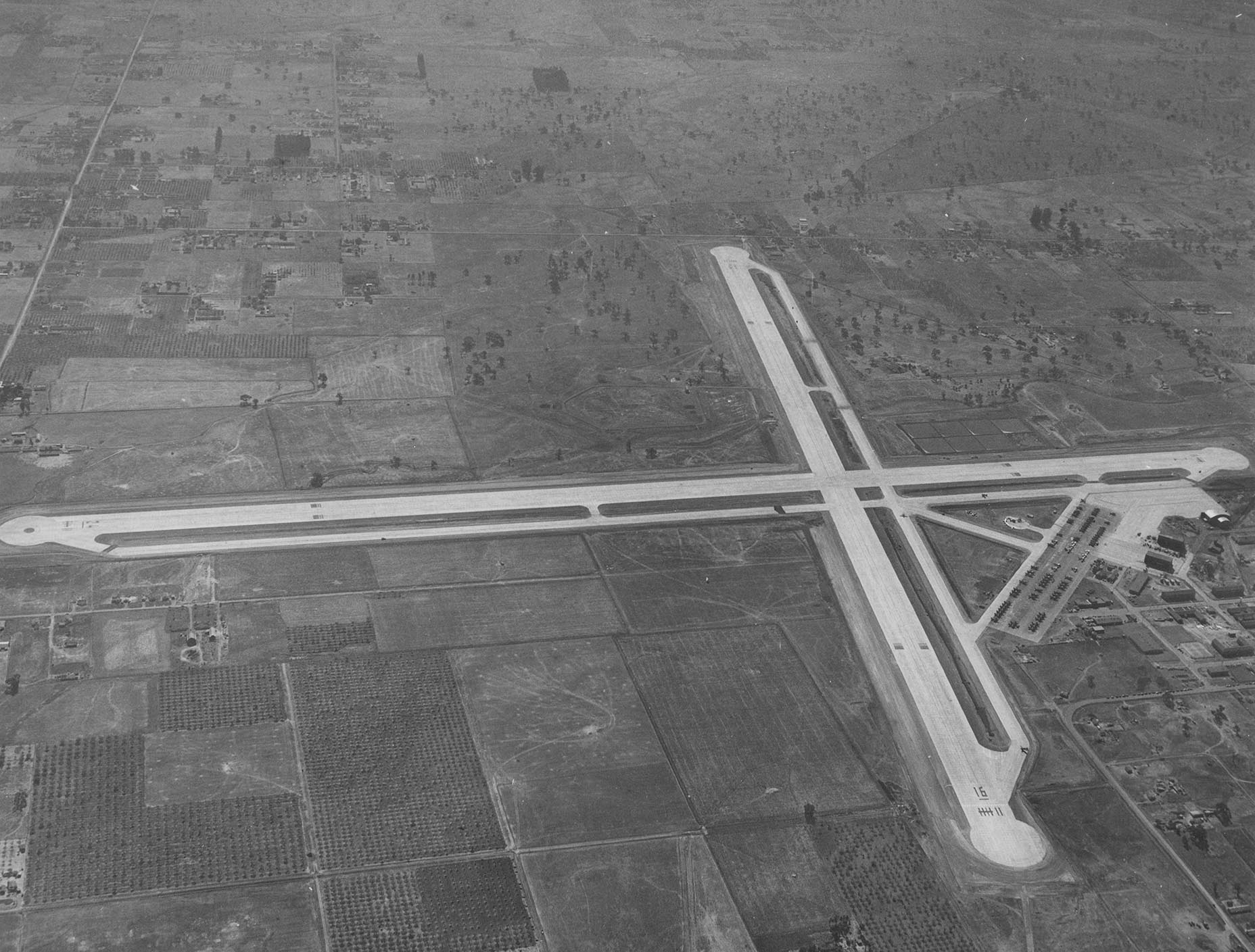 USN Photo 80-G-284027 - Naval Auxiliary Landing Field Santa Rosa from 4,000 feet up, looking South on October 11, 1944.