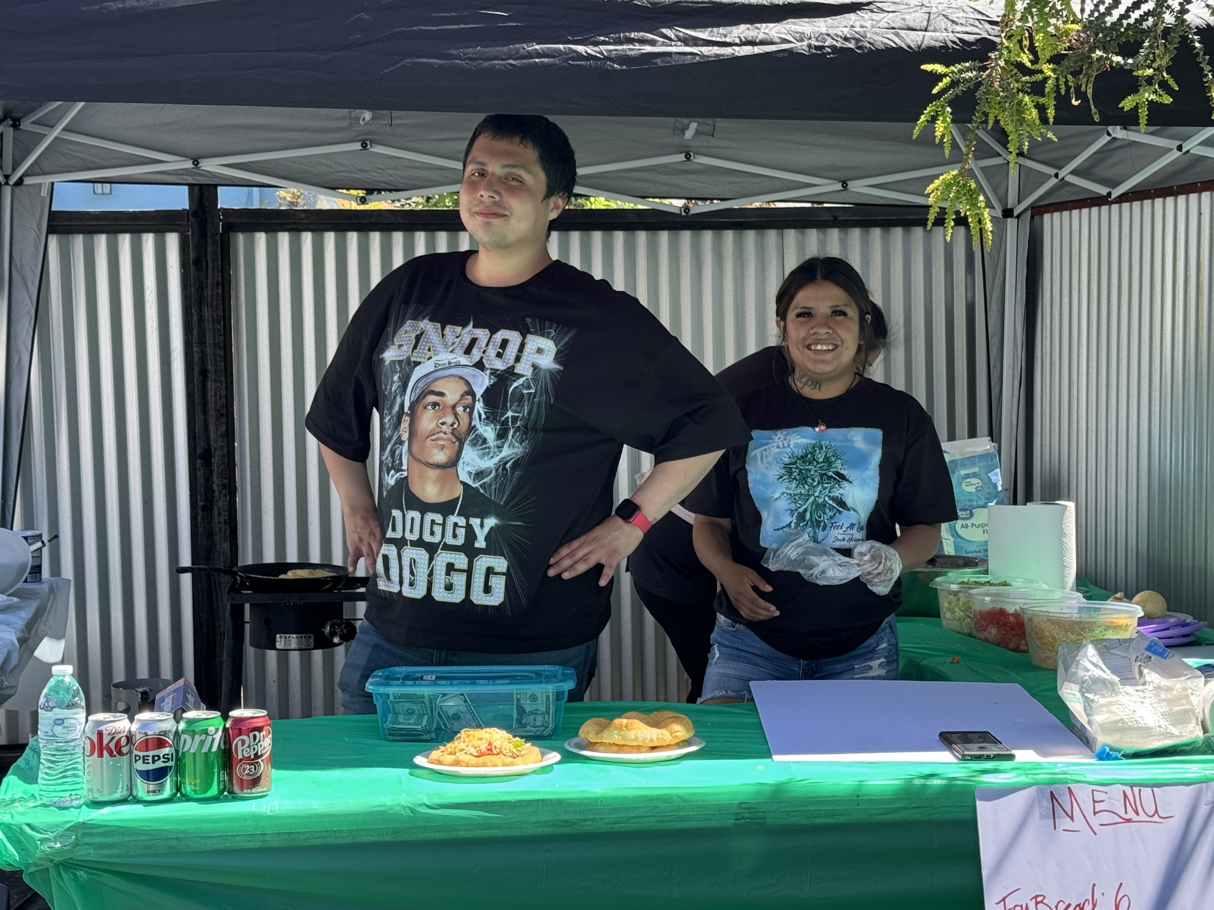 Big Rancheria Pomos at the Frybread pop-up at Cloverdale Nursery, Cloverdale, California