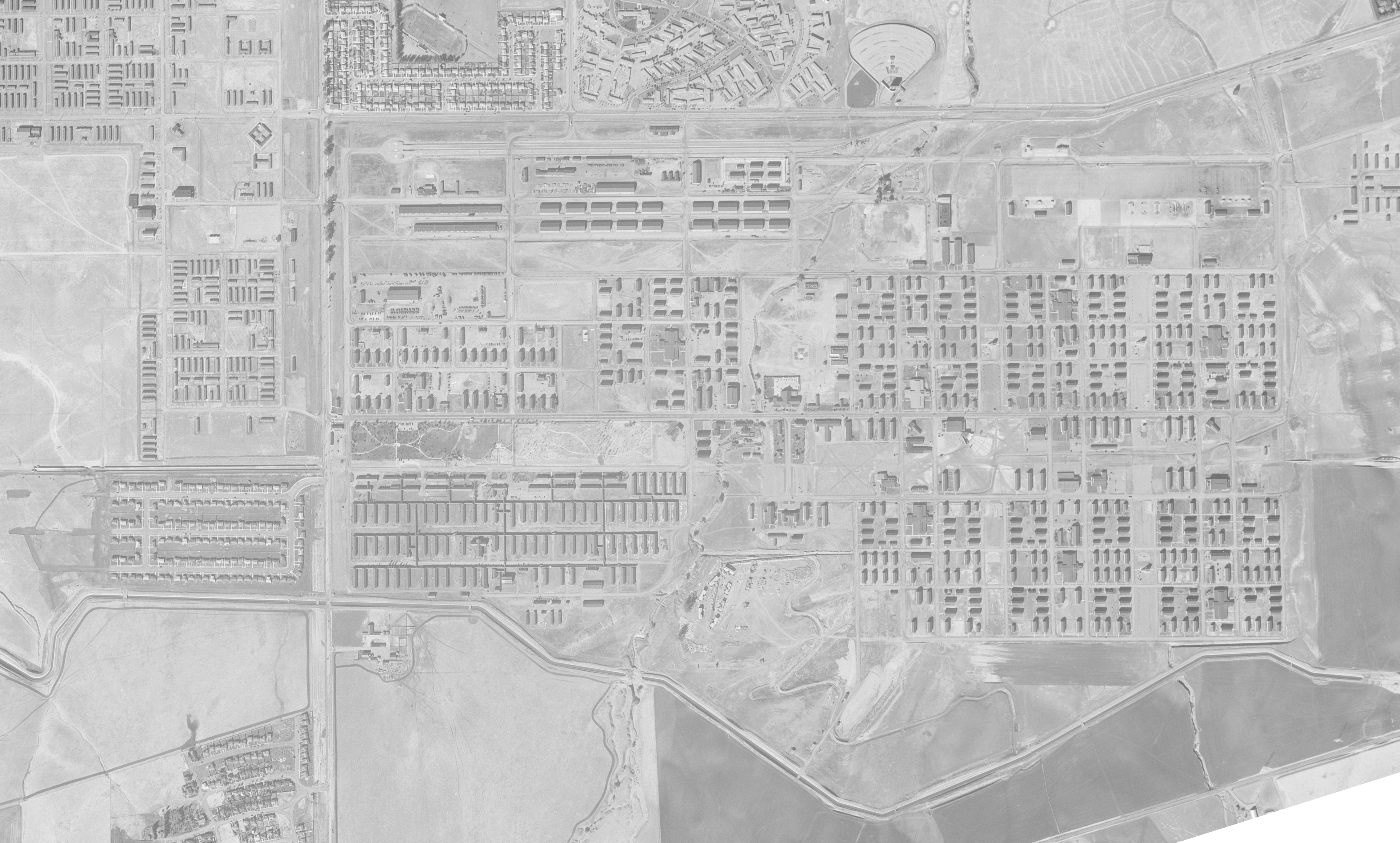 Aerial view of Camp Stoneman on October 11, 1947