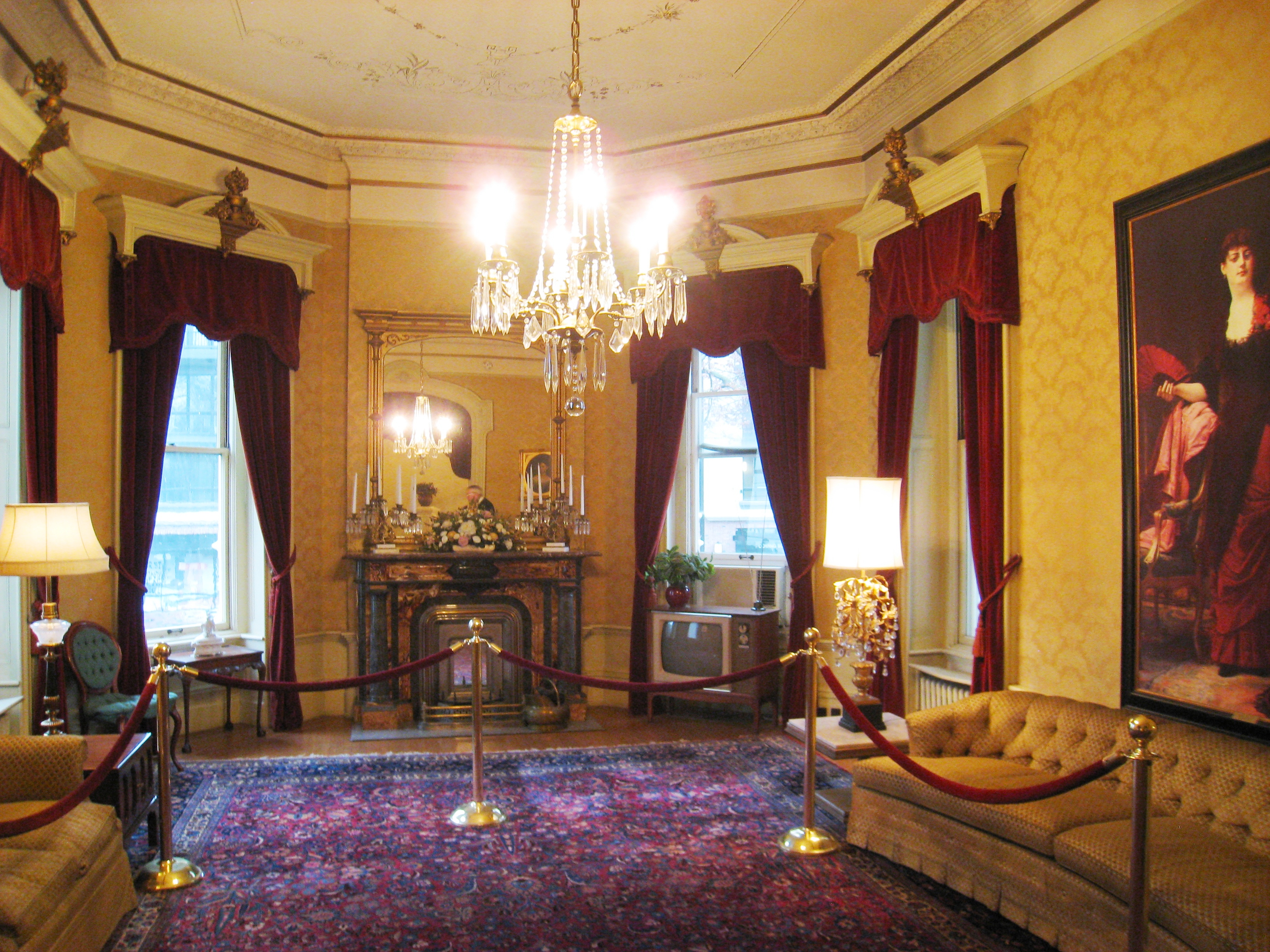 Second parlor - Governor's Mansion State Historic Park, 1526 H Street, Sacramento, California, USA. The former governor's mansion, built in 1877 for Albert and Clemenza Gallatin. Photography was permitted without restriction.