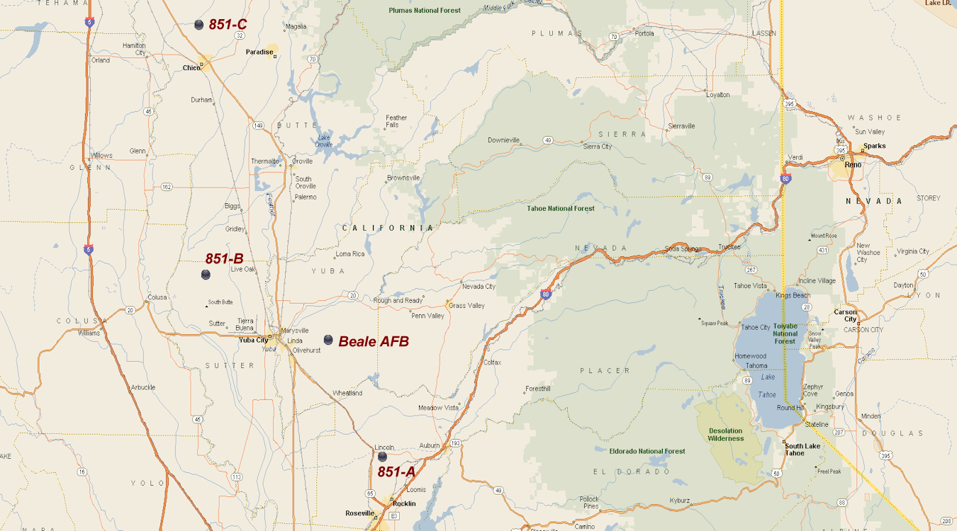 851st Strategic Missile Squadron - Titan I Missile Sites