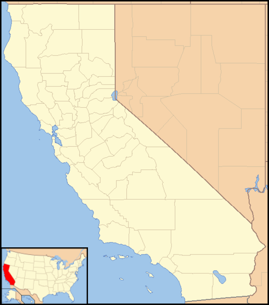 Locator Map of California, United States