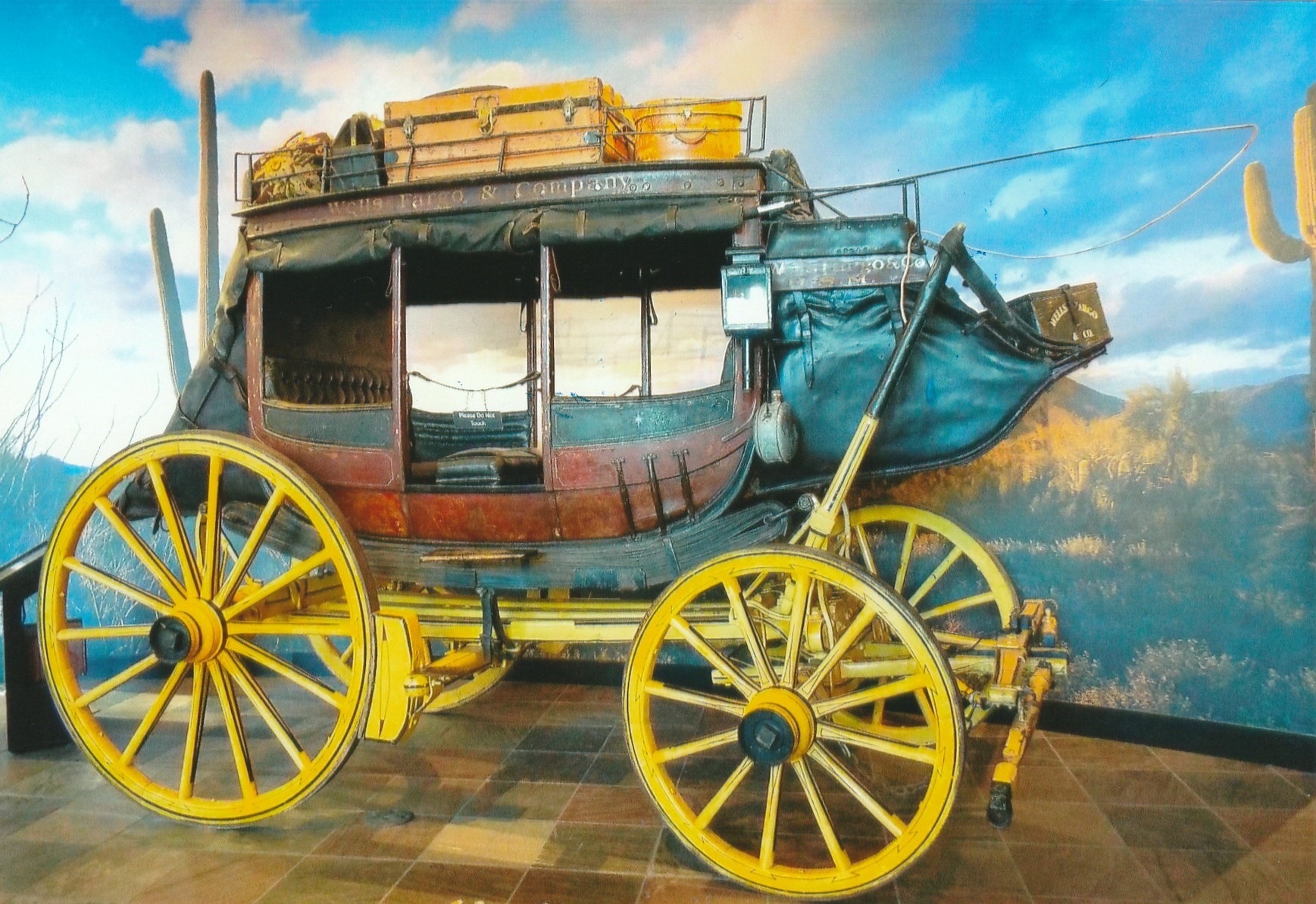 1879 Well Fargo Stagecoach on exhibit in the Wells Fargo Museum of Phoenix, Az