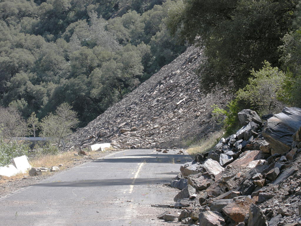 Ferguson Slide on California State Highway 140 along the Merced River
