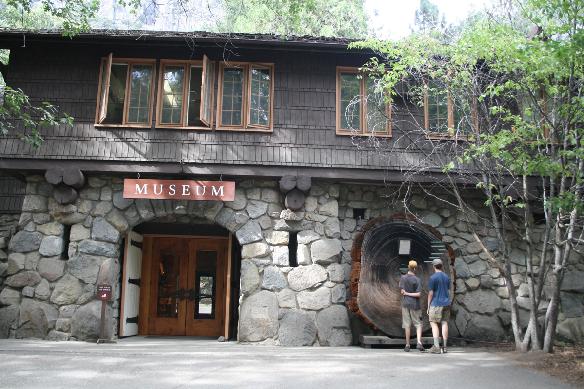 Exterior of the Yosemite Museum — in the Yosemite Village Historic District, Yosemite Valley — Yosemite National Park, California.
A Native American museum, focusing on the culture of the Ahwahnechee people who lived in the valley.