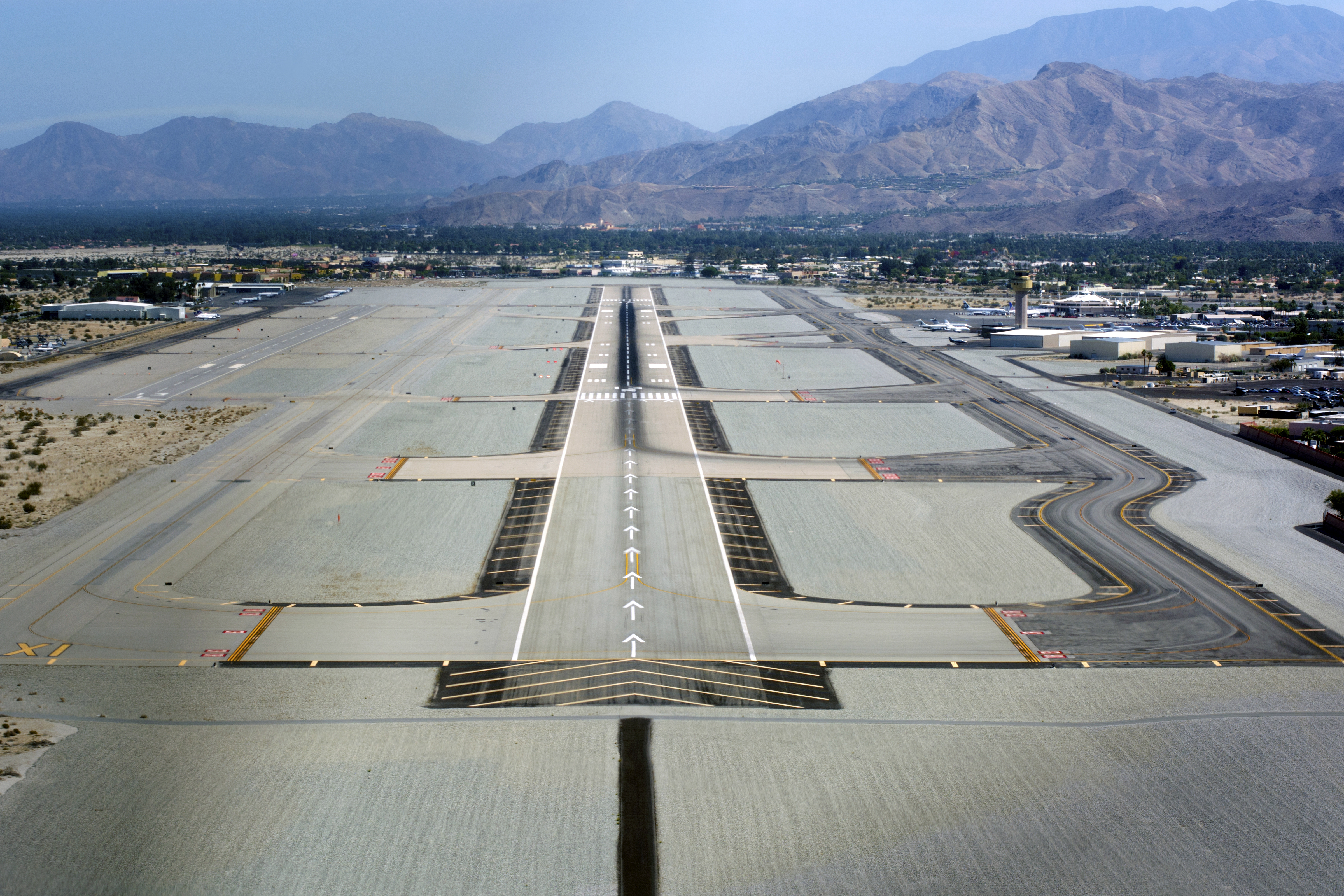 "Short Final Runway 13 Right" - Palm Springs International Airport, final approach on runway 13R.
