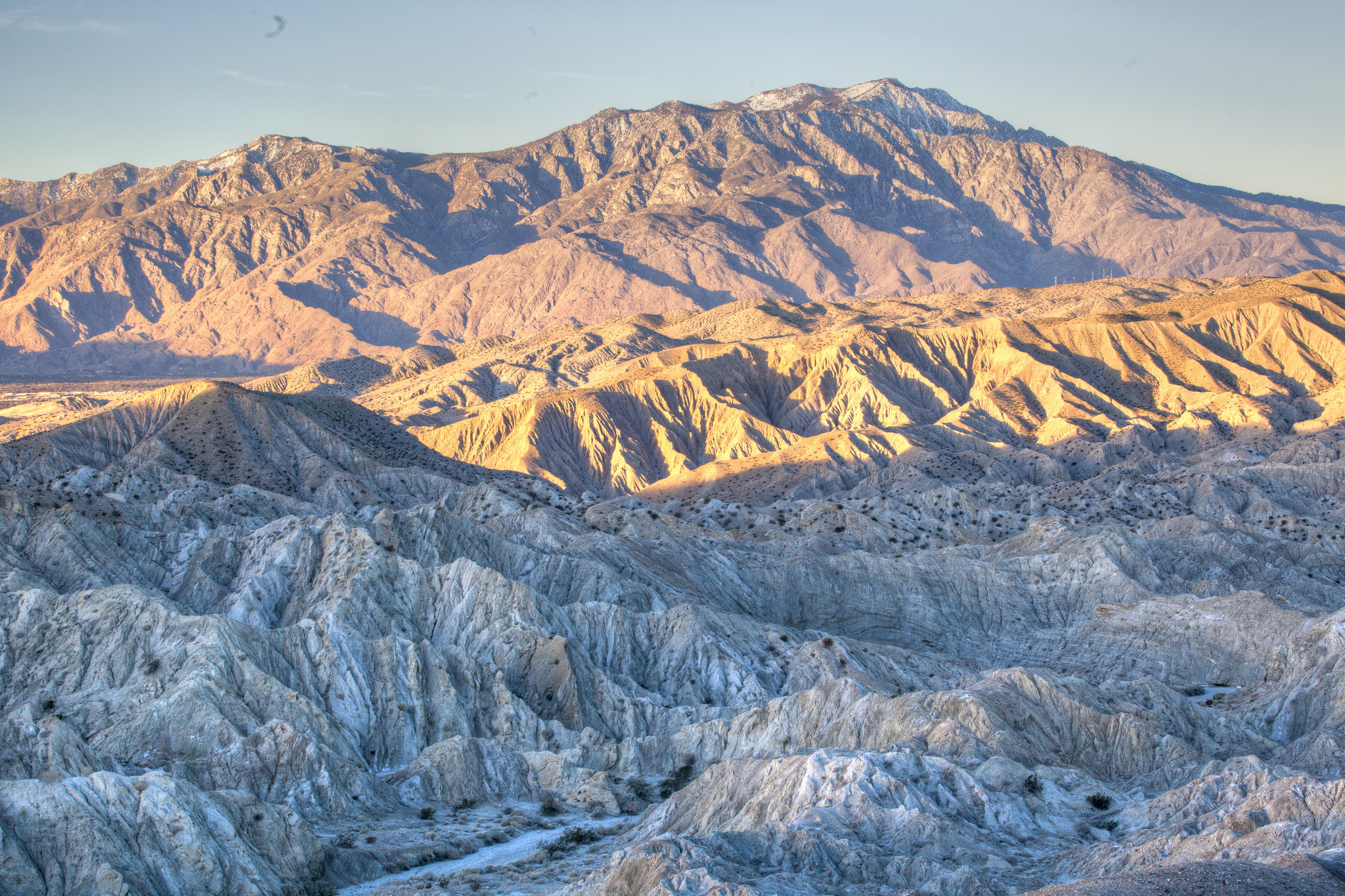 Rising abruptly from the desert floor, the Santa Rosa and San Jacinto Mountains National Monument reaches an elevation of 10,834 feet at the summit of Mount San Jacinto.  Providing a picturesque backdrop to local communities, the national monument significantly contributes to the Coachella Valley’s lure as a popular resort and retirement community.
The 280,000 acre monument is known as a great backcountry destination, with beautiful views and solitude from its readily-accessible trails. The monument also provides unique desert experiences for visitors, like nighttime “scorpion hunts” and dune discovery.
The BLM California manages four of the 21 national monuments within the BLM’s National Conservation Lands. These national monuments encompass landscapes of tremendous beauty and diversity, from rugged California coastline to vividly-hued desert canyons. CLICK HERE to learn more.

Photo by Bob Wick, BLM