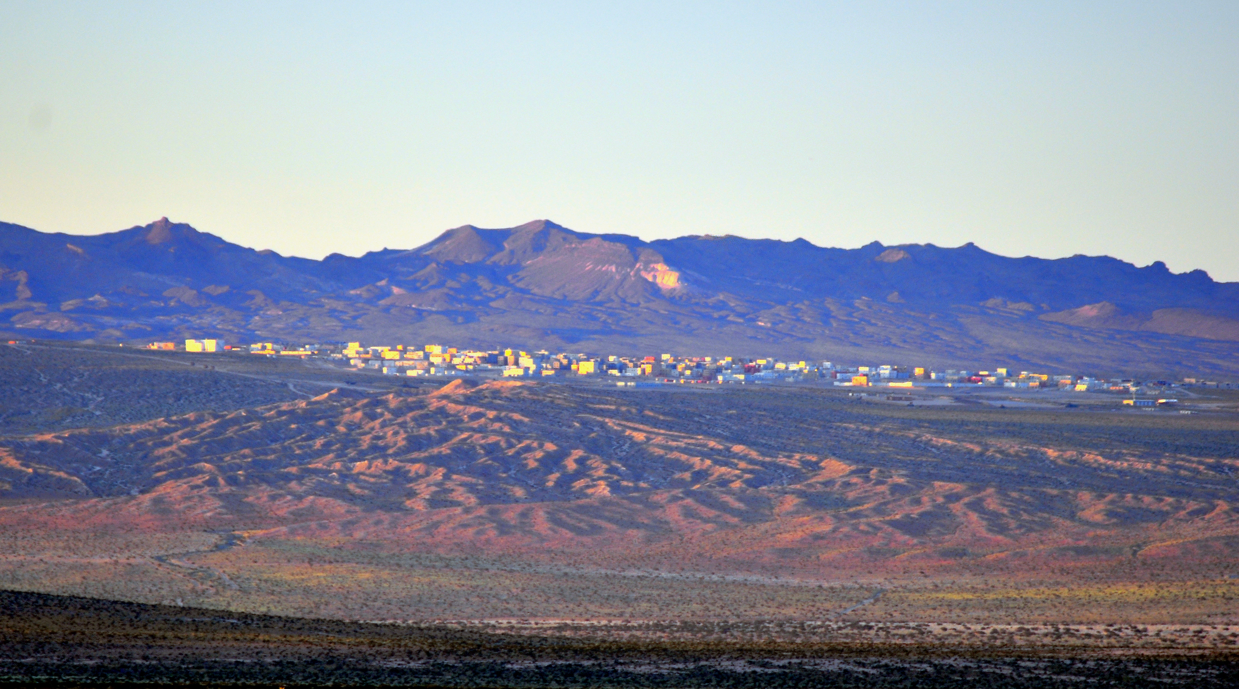 29 Palms Military Base practice area, Landers, California, taken just before sunset, Spring, of 2019