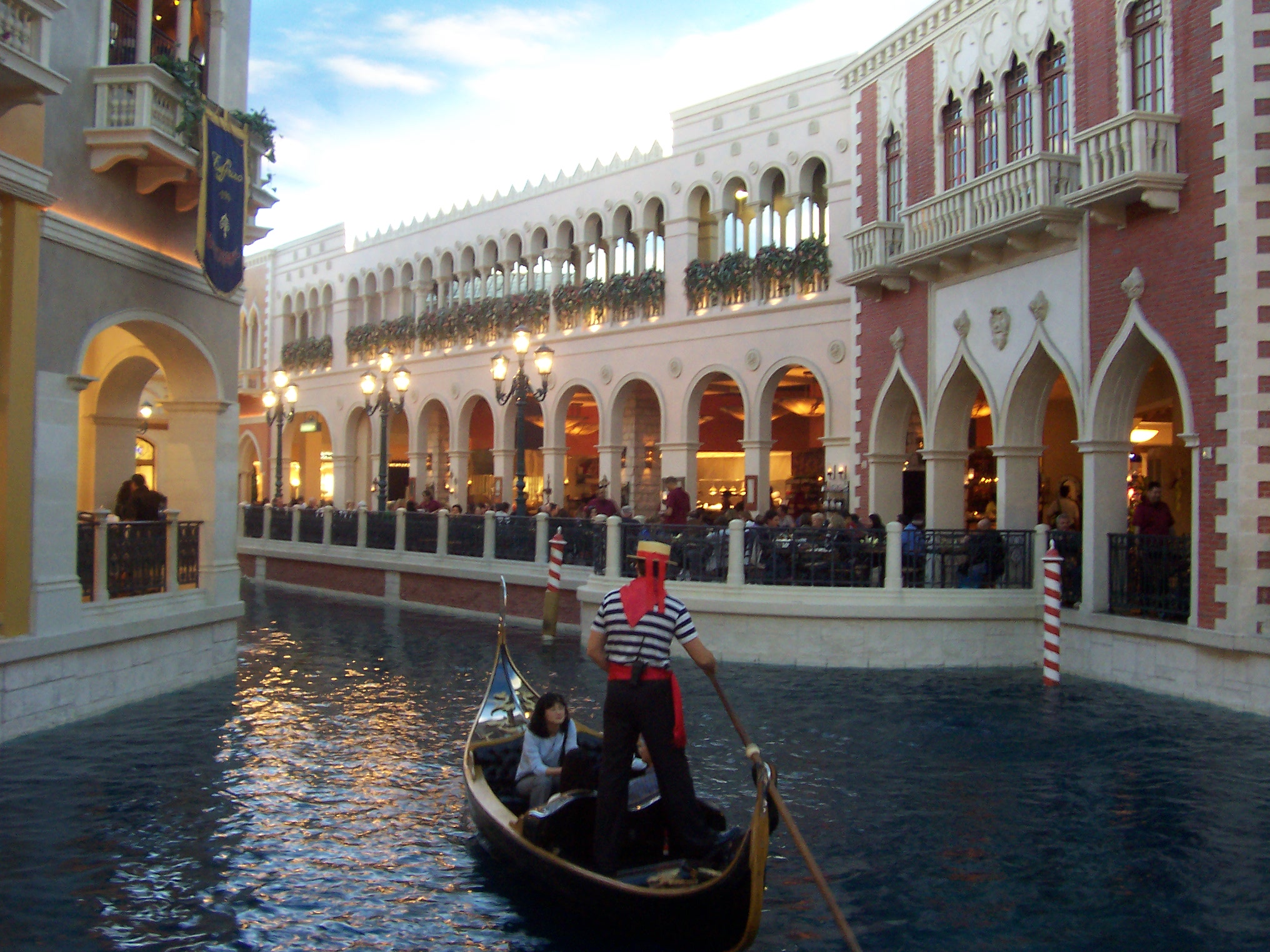 A gondola in The Venetian in Las Vegas