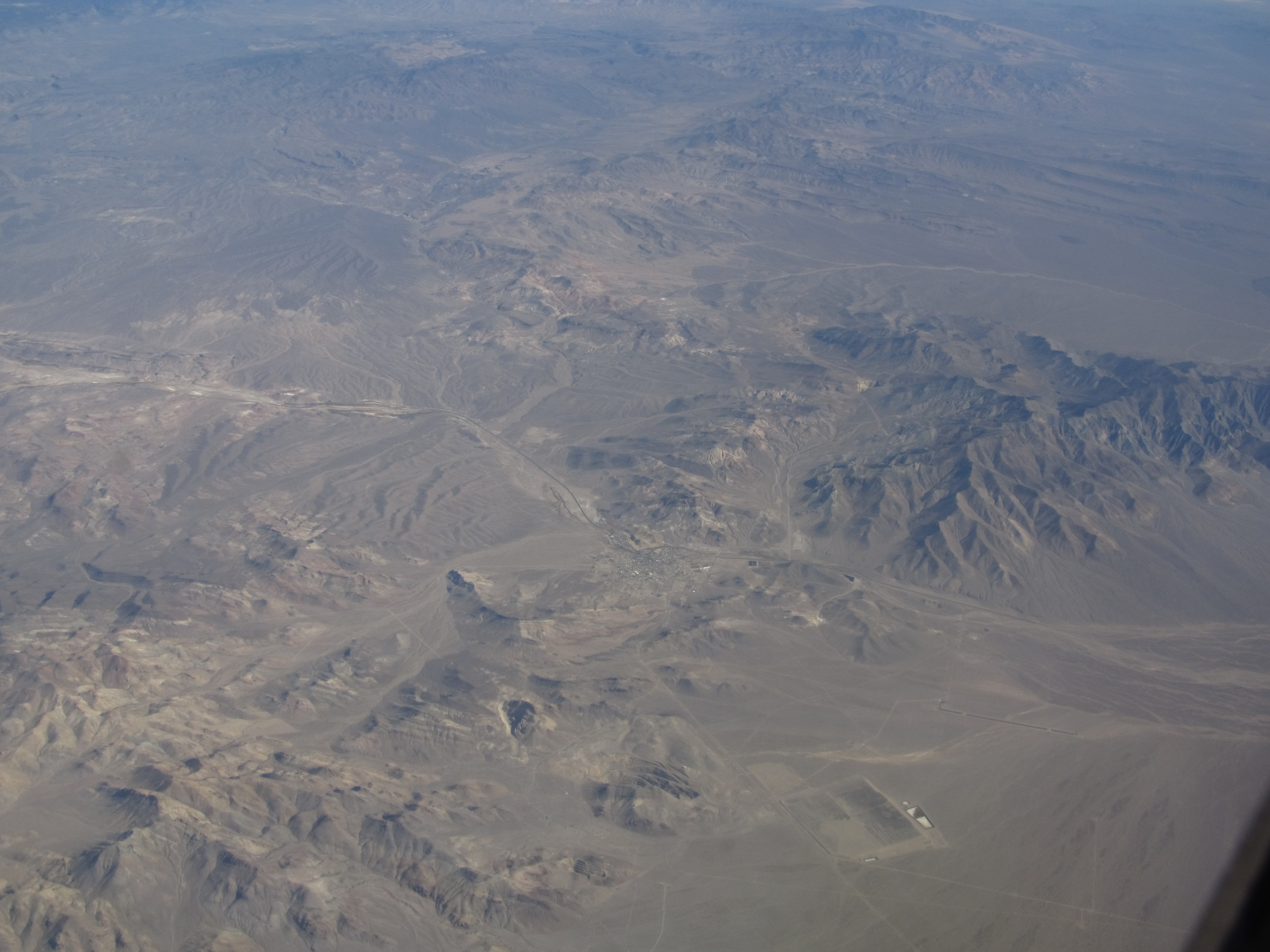 Beatty is a census-designated place (CDP) and town located on the Amargosa River in Nye County in the U.S. state of Nevada. It lies along U.S. Route 95 between Tonopah, about 90 miles (140 km) to the north, and Las Vegas, about 120 miles (190 km) to the southeast. State Route 374 connects Beatty to Death Valley National Park, about 8 miles (13 km) to the west. The population was 1,154 at the 2000 census.
Before the arrival of Euro-Americans in the 19th century, the region was home to groups of Western Shoshone. Established in 1905, the town was named after Montillus (Montillion), Murray "Old Man" Beatty, who settled on a ranch in the Oasis Valley in 1896 and became the town's first postmaster. With the arrival of the Las Vegas and Tonopah Railroad in 1905, Beatty became a railway center for the Bullfrog Mining District, including mining towns such as nearby Rhyolite. Starting in the 1940s, Nellis Air Force Base and other federal installations contributed to the town's economy as did tourism related to Death Valley National Park and the rise of Las Vegas as an entertainment center.
Beatty is home to the Beatty Museum and Historical Society, a casino, and hundreds of motel rooms and recreational vehicle spaces. The ghost town of Rhyolite and the Goldwell Open Air Museum, a sculpture park, are about 4 miles (6 km) to the west, and Yucca Mountain and the Nevada Test Site are about 18 miles (29 km) to the east.
en.wikipedia.org/wiki/Beatty,_Nevada

en.wikipedia.org/wiki/Wikipedia:Text_of_Creative_Commons_...