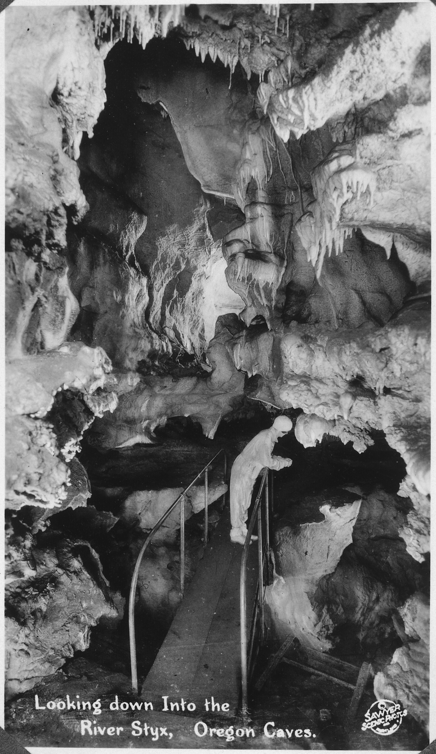 Scope and content:  Photos contained in a report about lighting Oregon Caves National Monument.