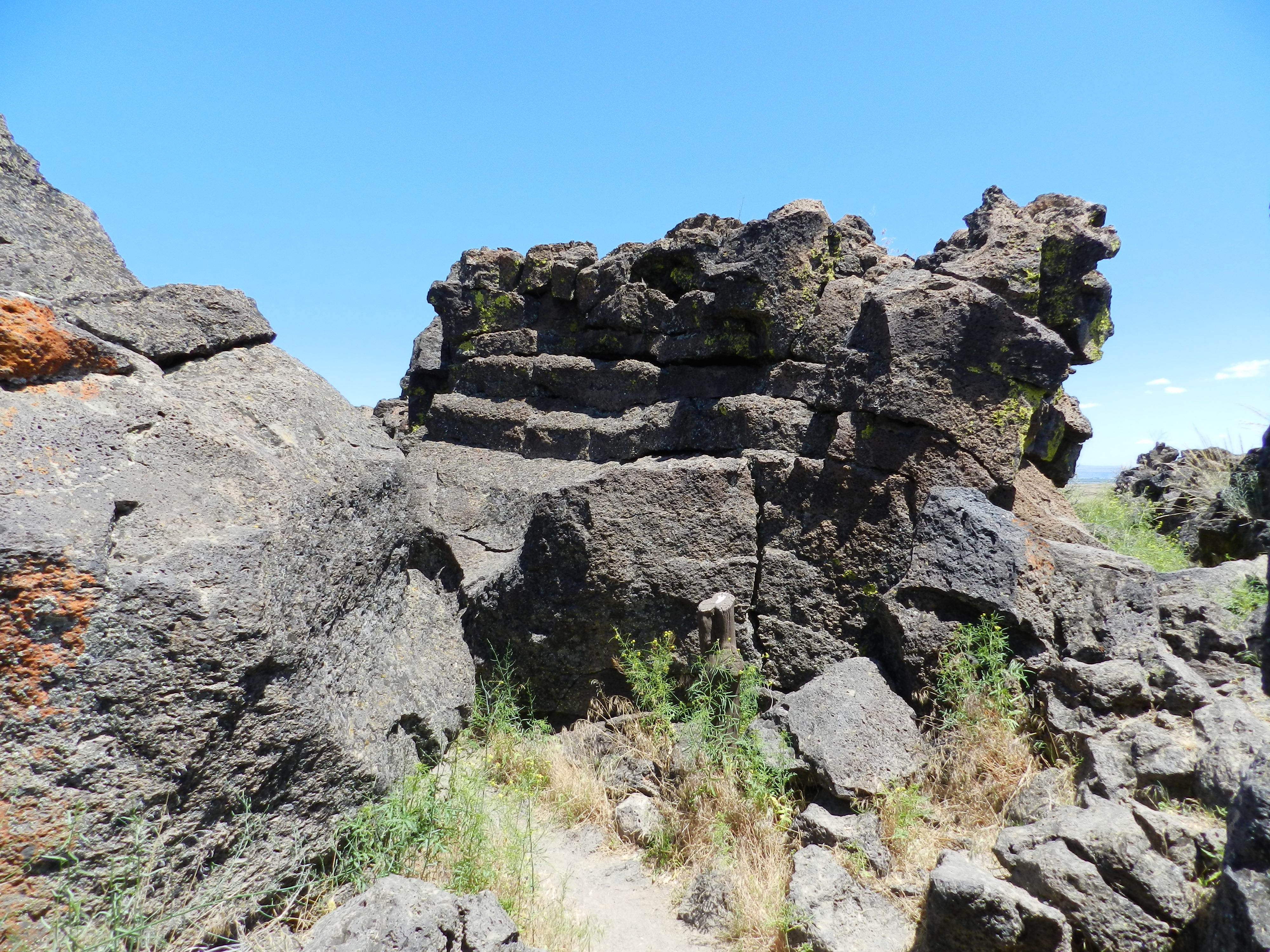 volcanic rock outrcopping at Captain Jack's Stronghold, Lava Beds National Monument, California