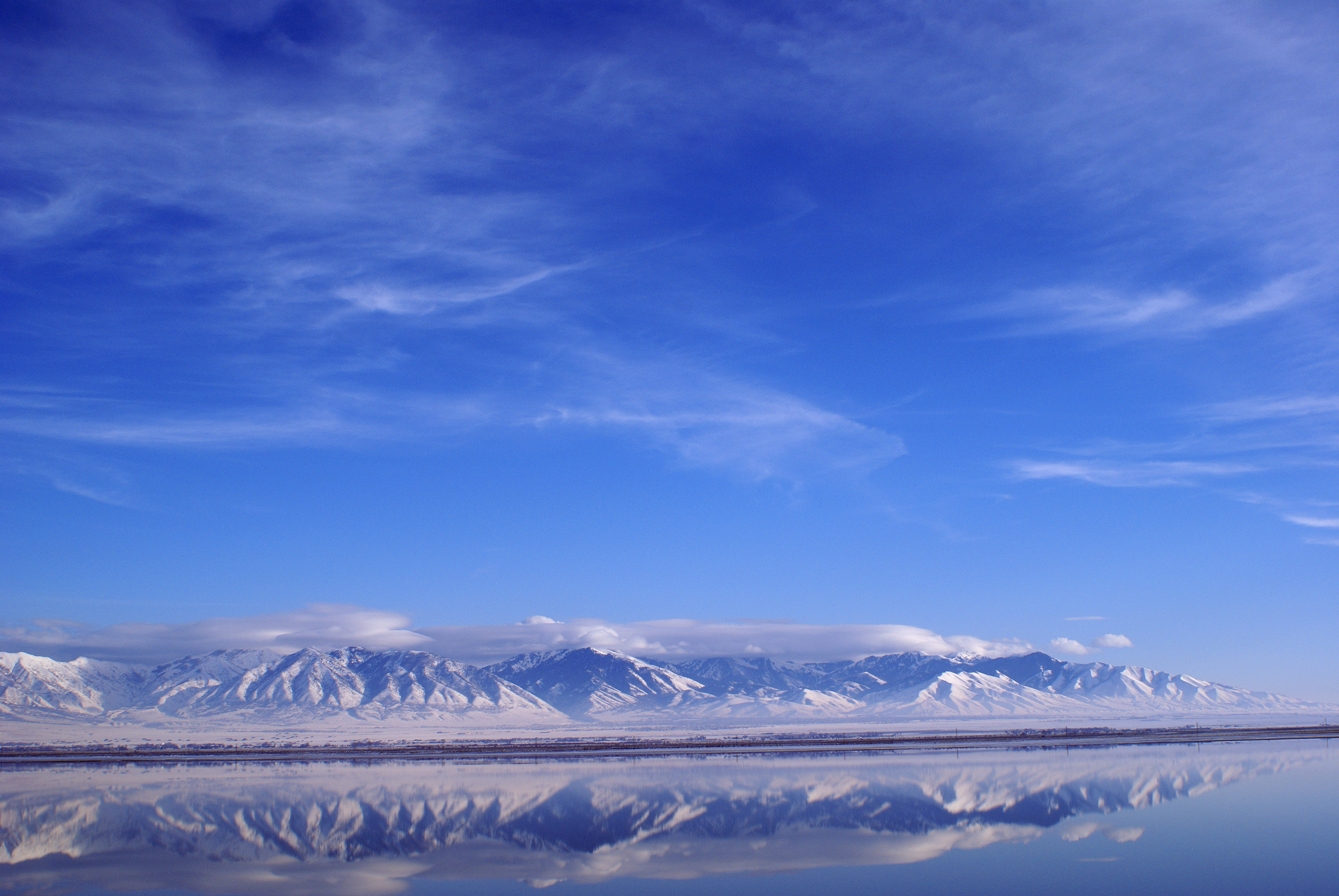 Oquirrh Mountains outside of the Great Salt Lake Desert in Utah.