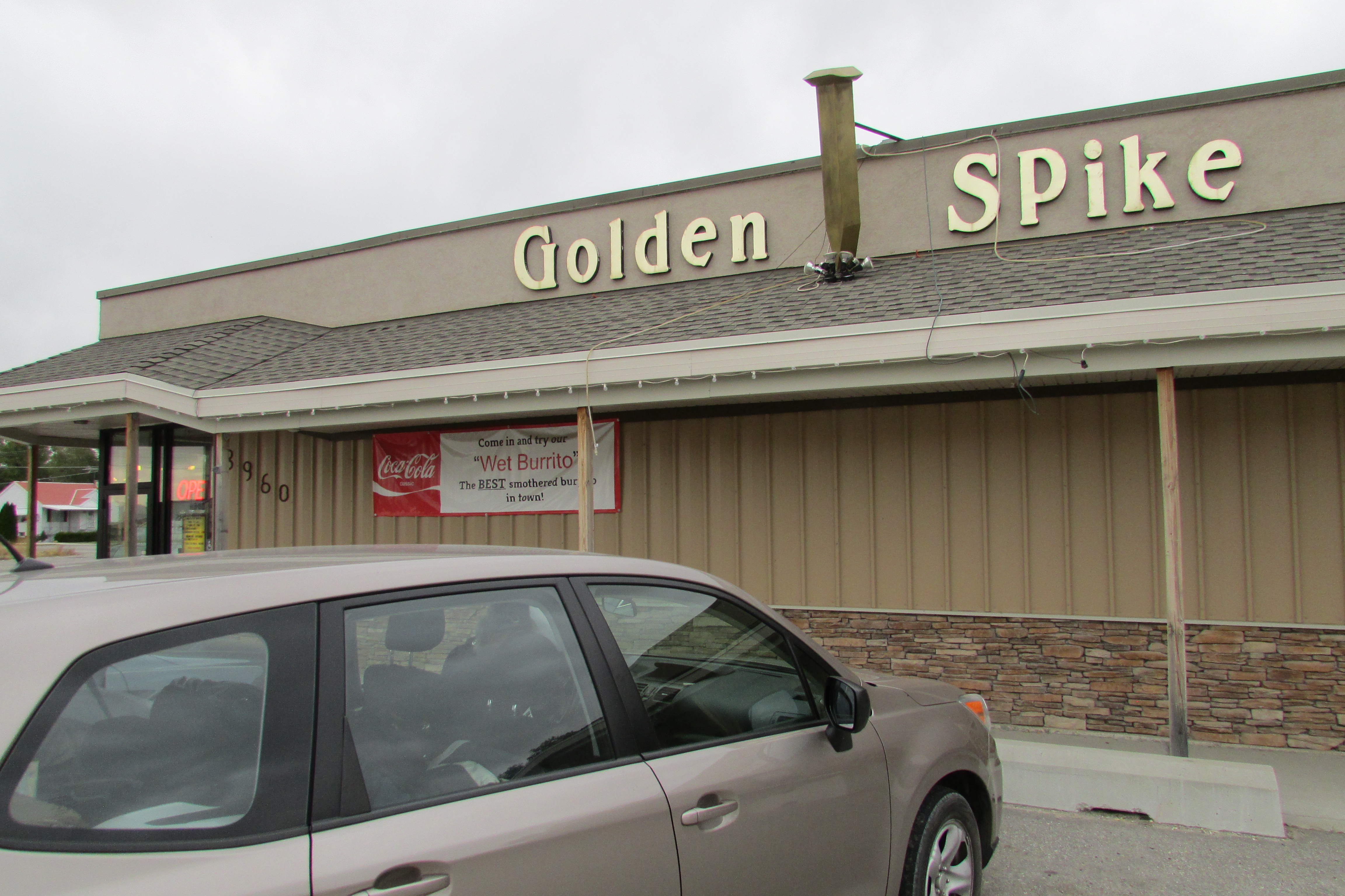 Golden Spike Restaurant in Corinne, Utah, north of the Great Salt Lake.