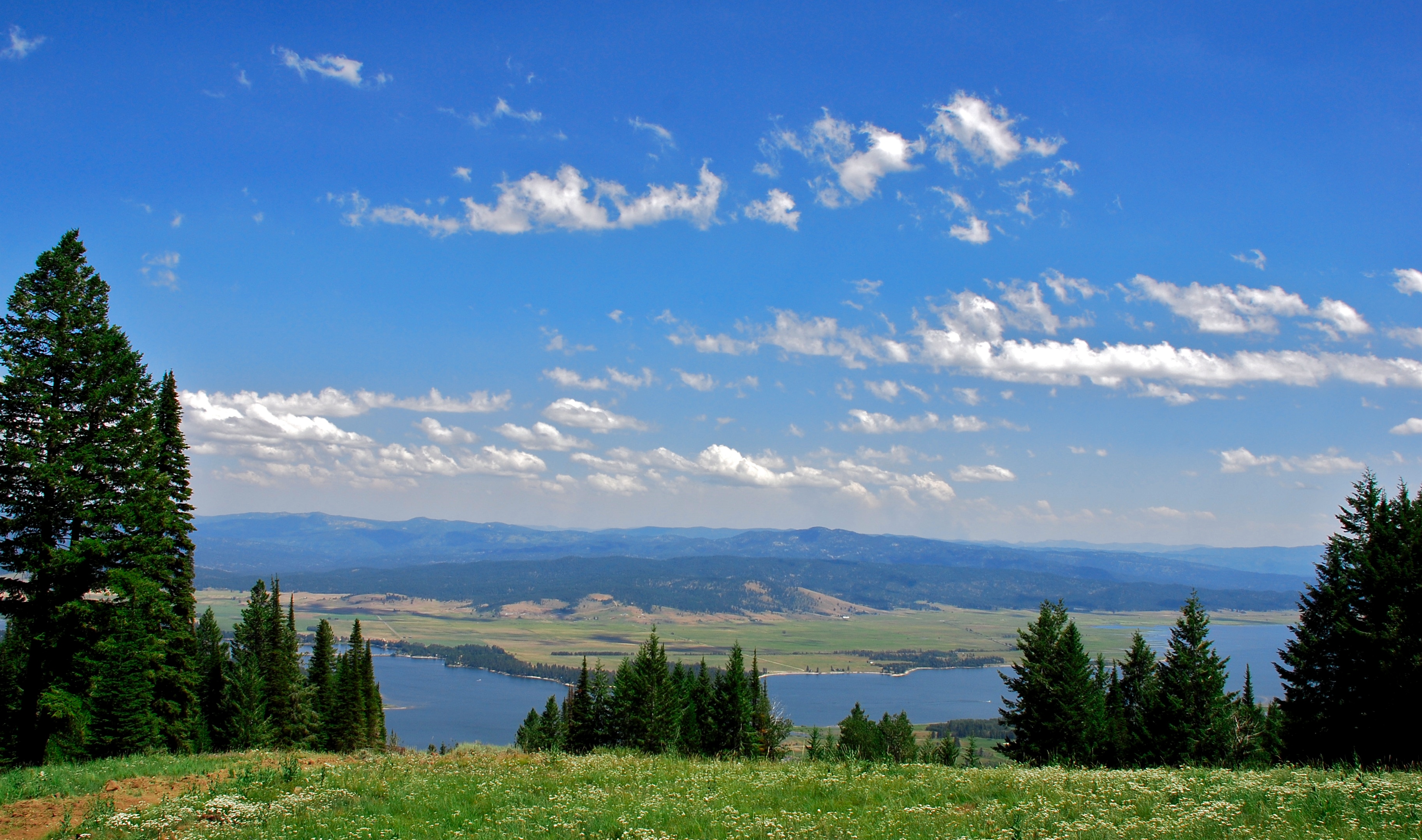 View from the top of the mountain at Tamarack Resort in Idaho.