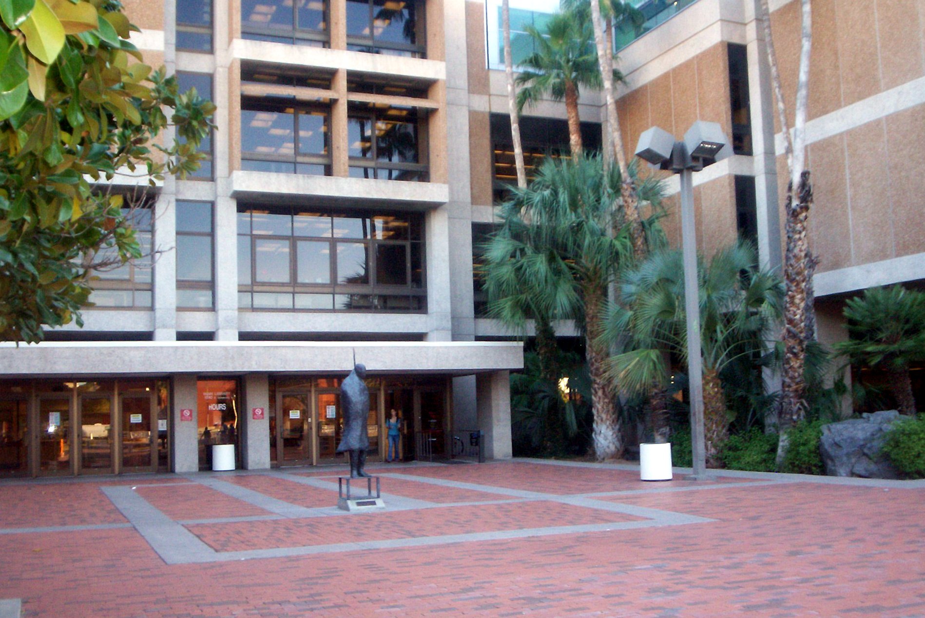 Main entrance to the main library of the University of Arizona, Tucson, Arizona
