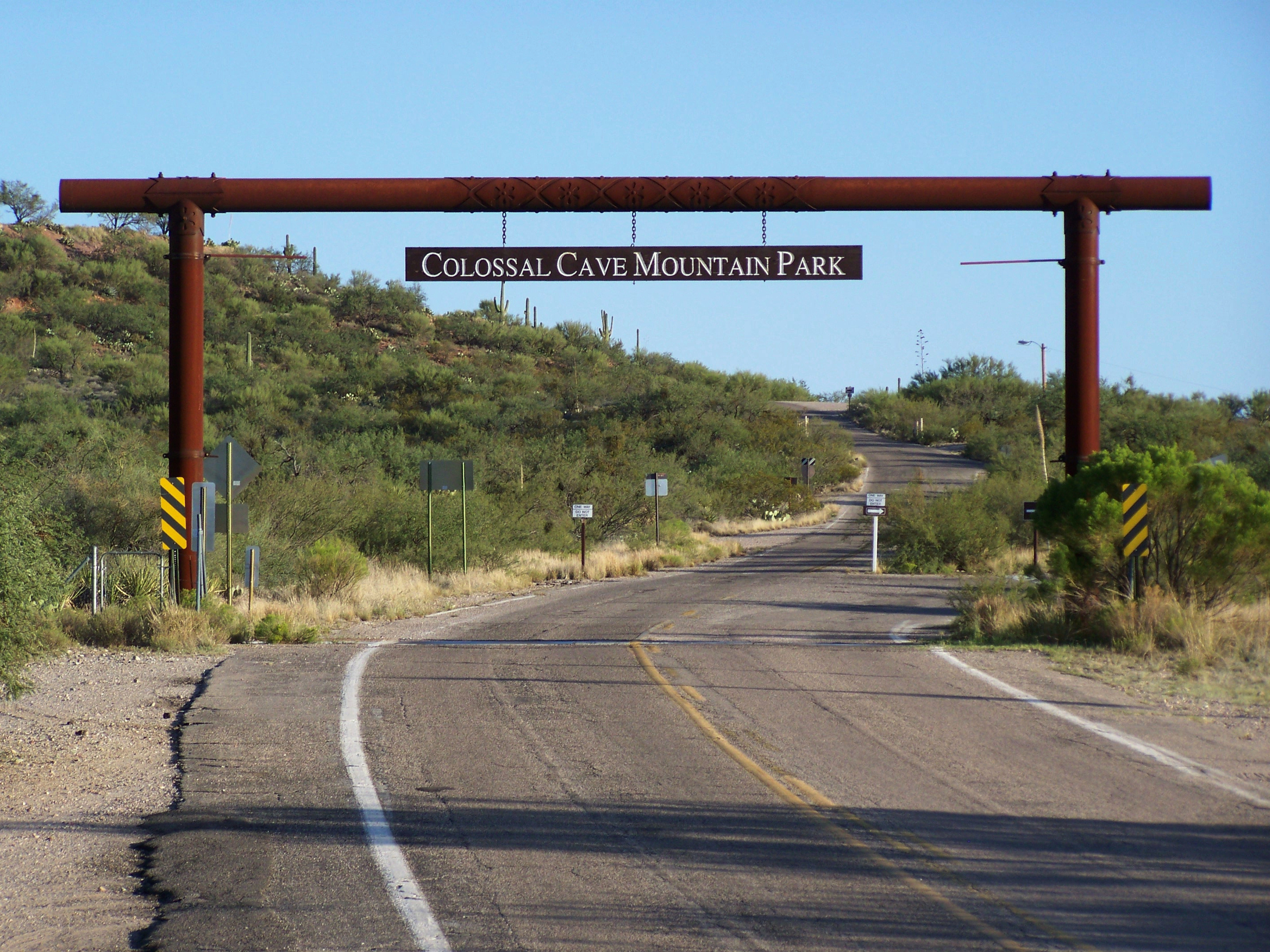 This is the entry to Colossal Cave Mountain Park, at the end of Old Spanish Trail, in Tucson, AZ.