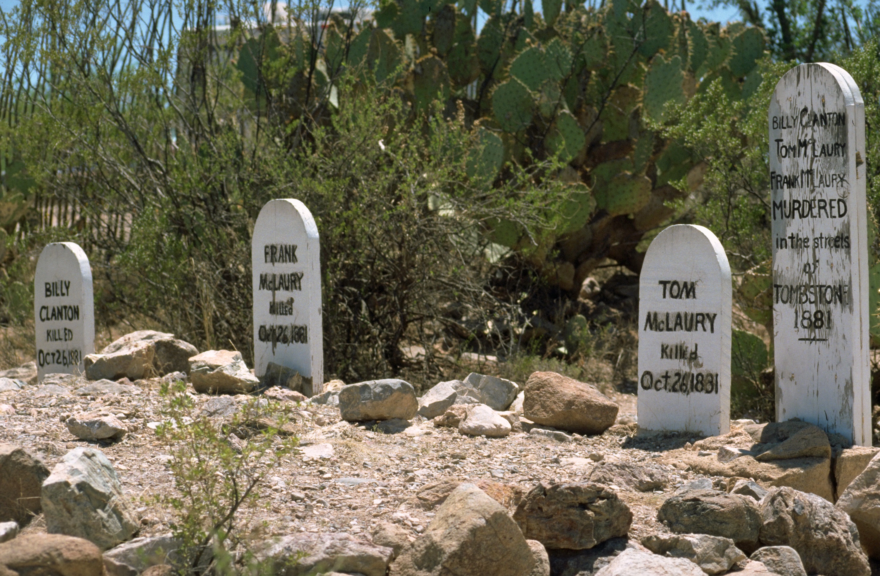 Graves of the victims of the gunfight at the O.K. Corral