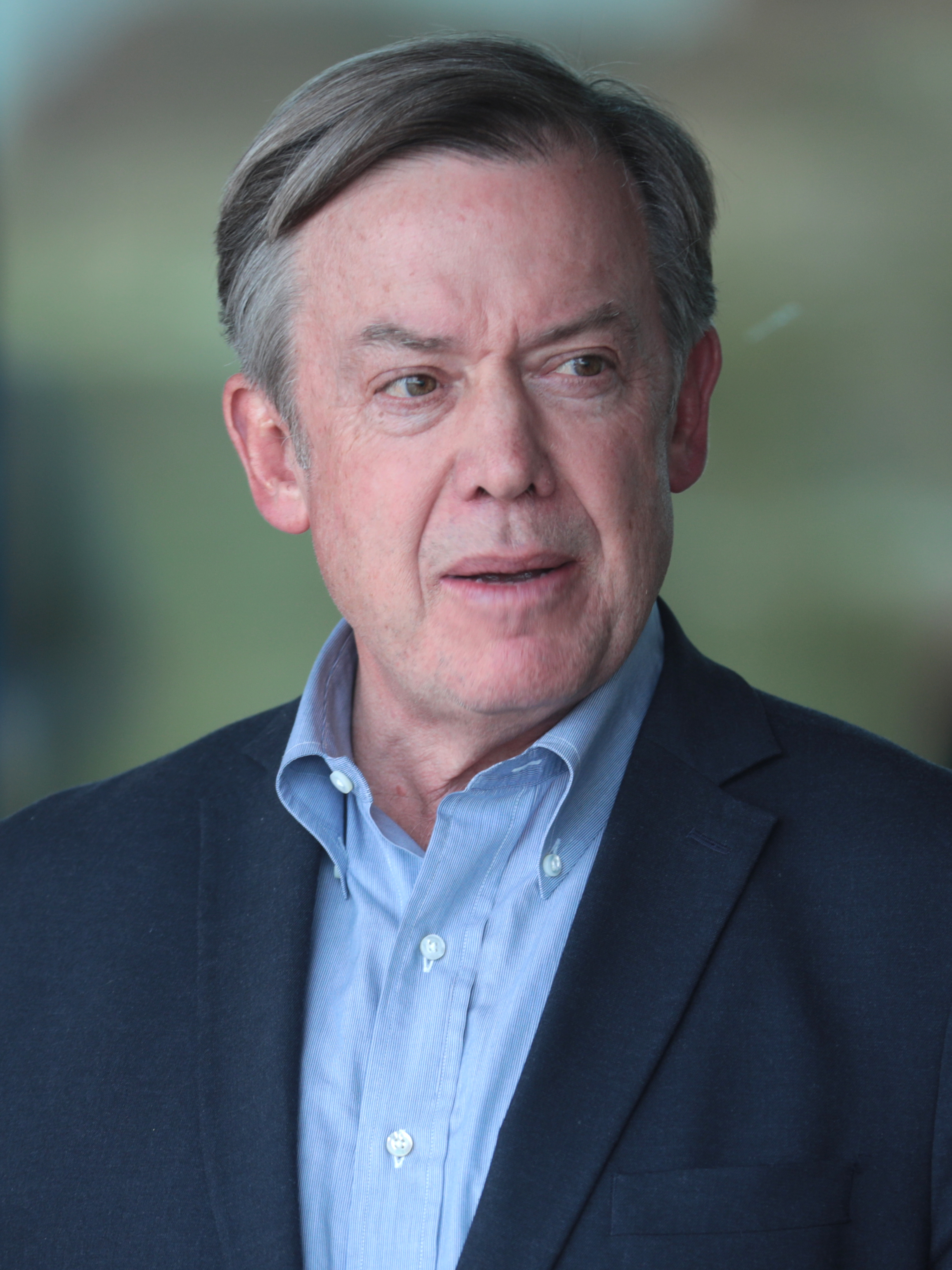 Arizona State University President Michael Crow speaking with attendees at a "Become Arizona Cocktail Hour" event in Paradise Valley, Arizona.
Please attribute to Gage Skidmore if used elsewhere.