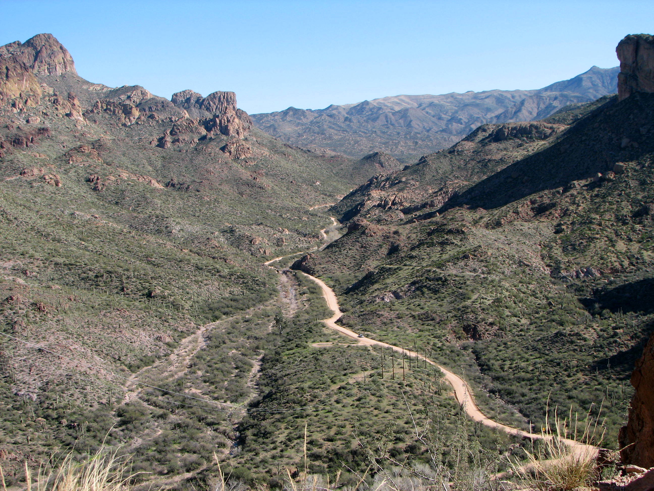 Apache Trail (State Route 88) at Fish Creek Hill — in the Superstition Mountains, Arizona