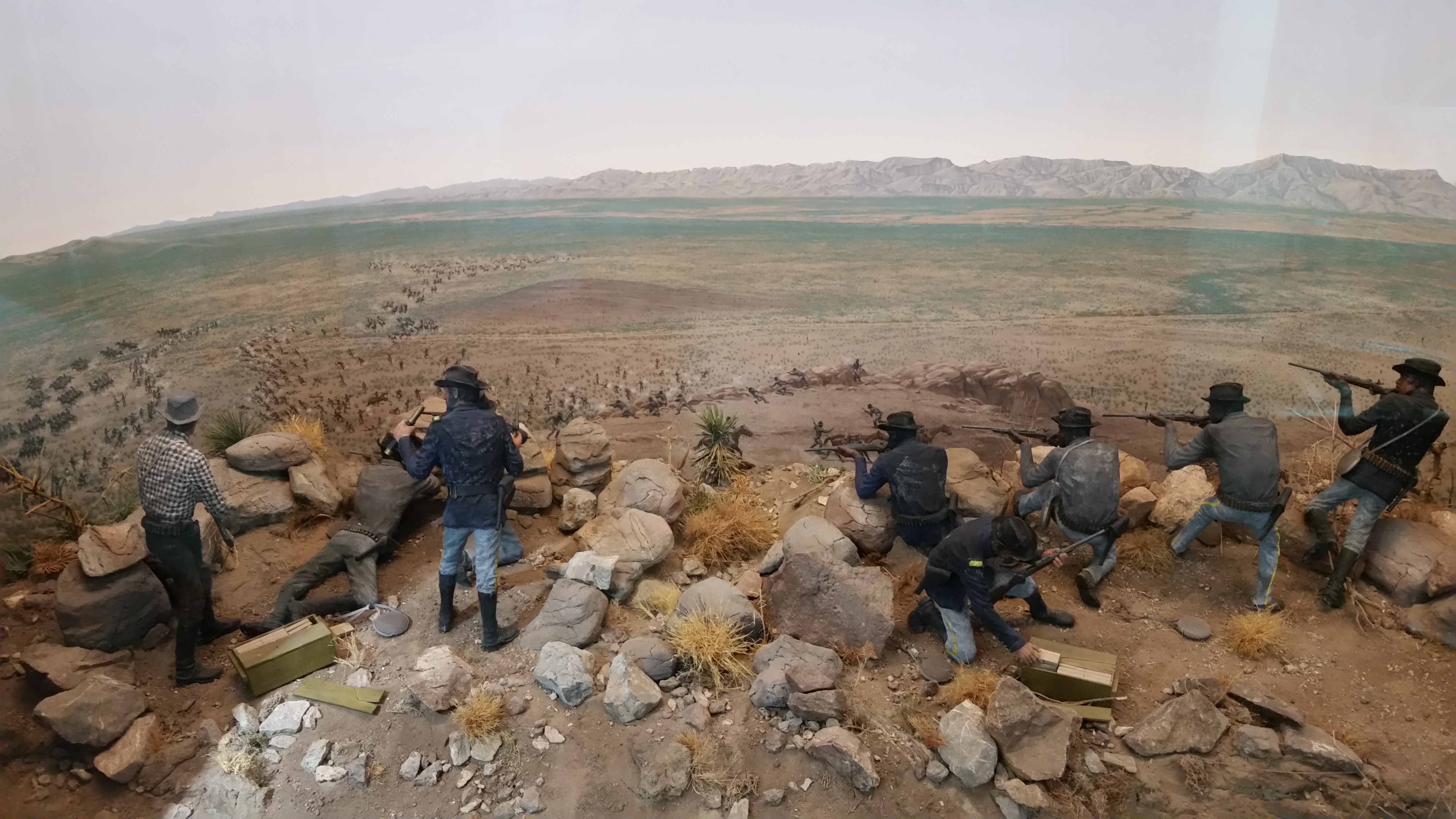 Display. Buffalo Soldiers: Battle at Quitman Canyon, 30 July 1880, 10th US Cavalry Troops A, C, and G stop Victorio