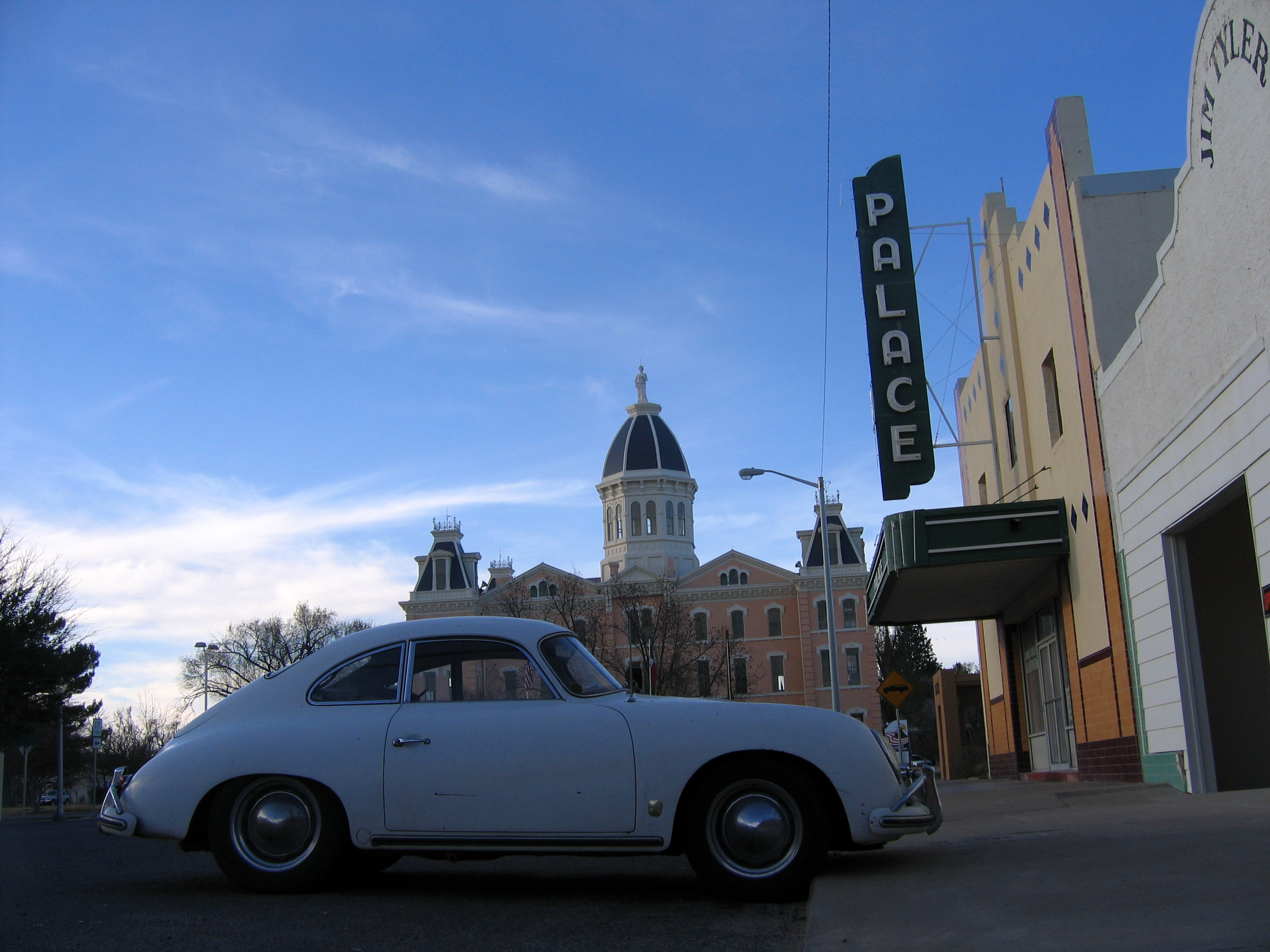 Marfa at dusk. Street in Marfa, Texas, Marfa.