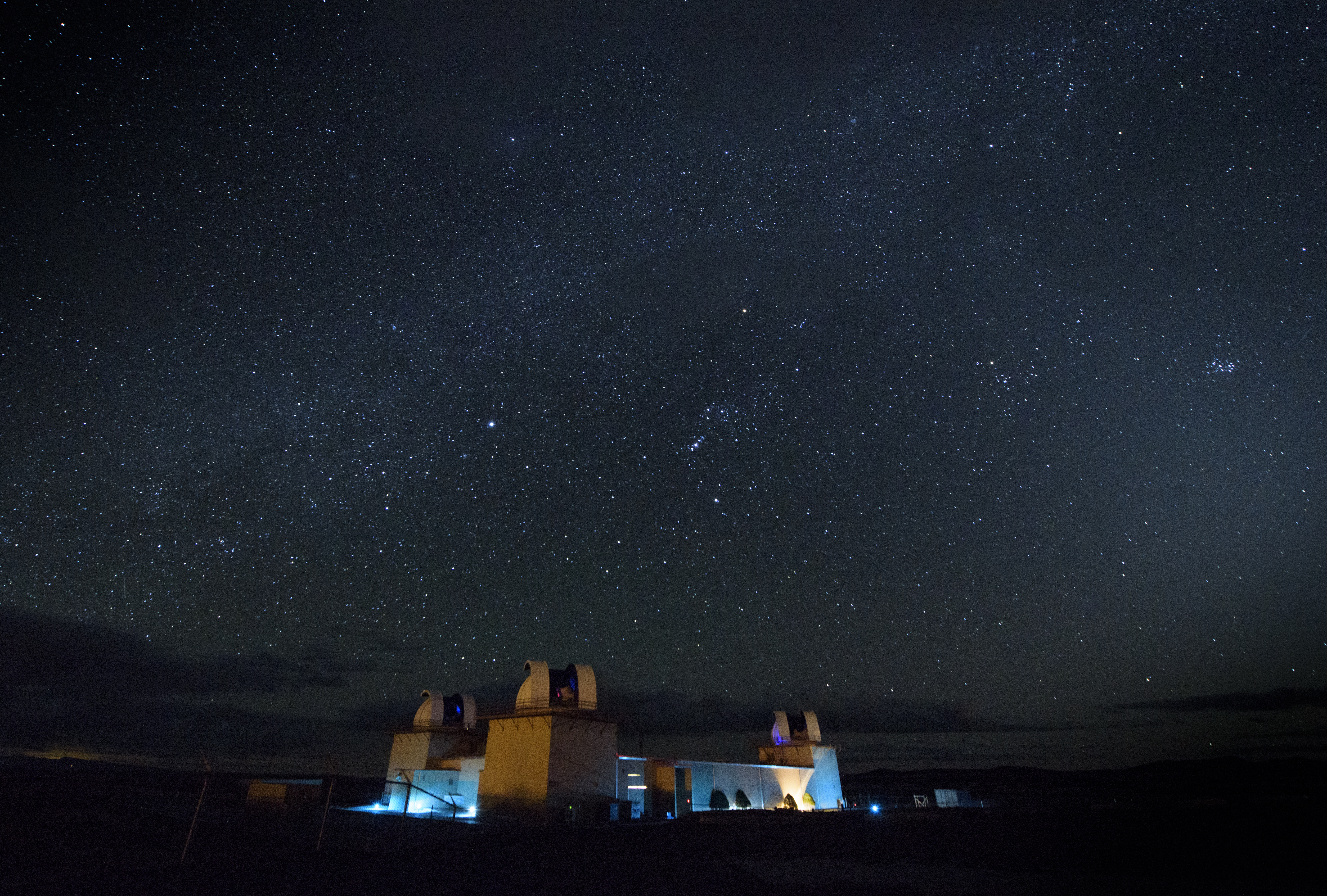Stars fill the sky above the the ground-based electro-optical deep-space surveillance telescope located on White Sands Missile Range--the location of Detachment 1, 20th Operations Group and their space surveillance mission, March 29, 2017 in New Mexico. (U.S. Air Force photo by Airman 1st Class Dennis Hoffman)