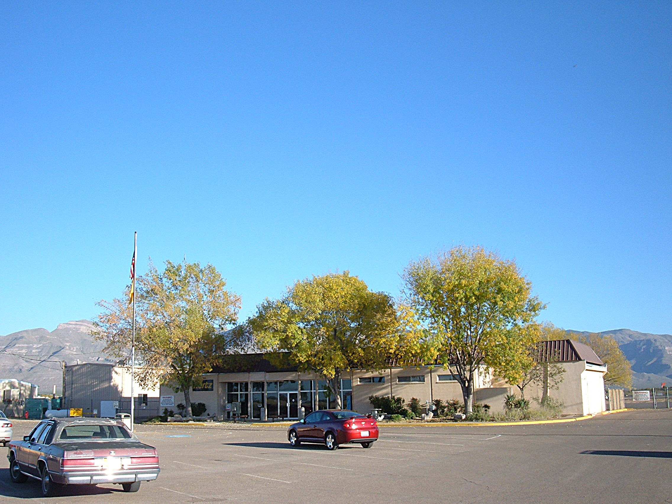 Airport terminal building at Alamogordo-White Sands Regional Airport in Alamogordo, New Mexico.