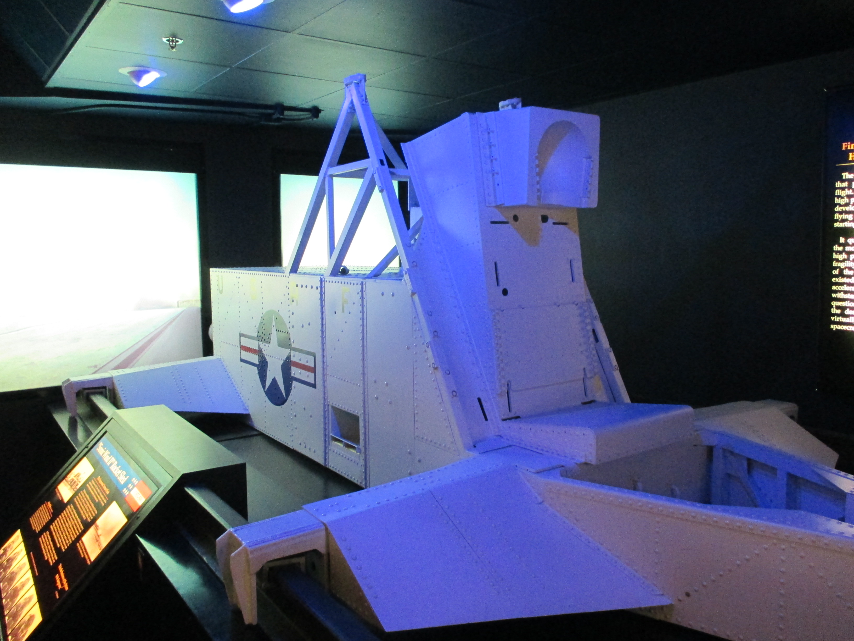 Sonic Wind II rocket sled at the Kansas Cosmosphere in Hutchinson, Kansas.