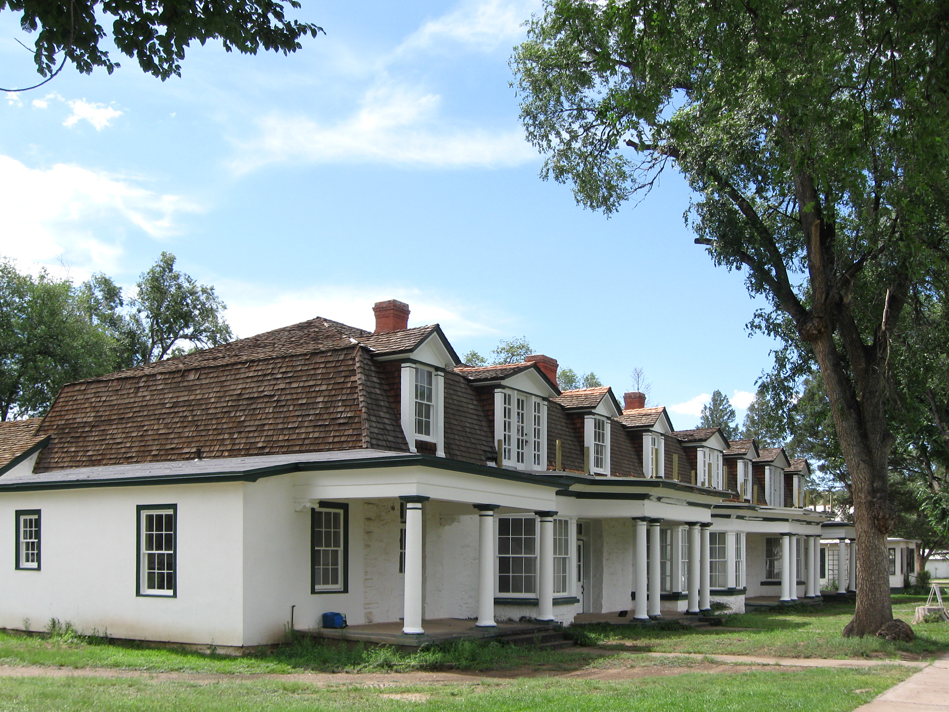 Restored Officers Quarters building at Fort Stanton in New Mexico.