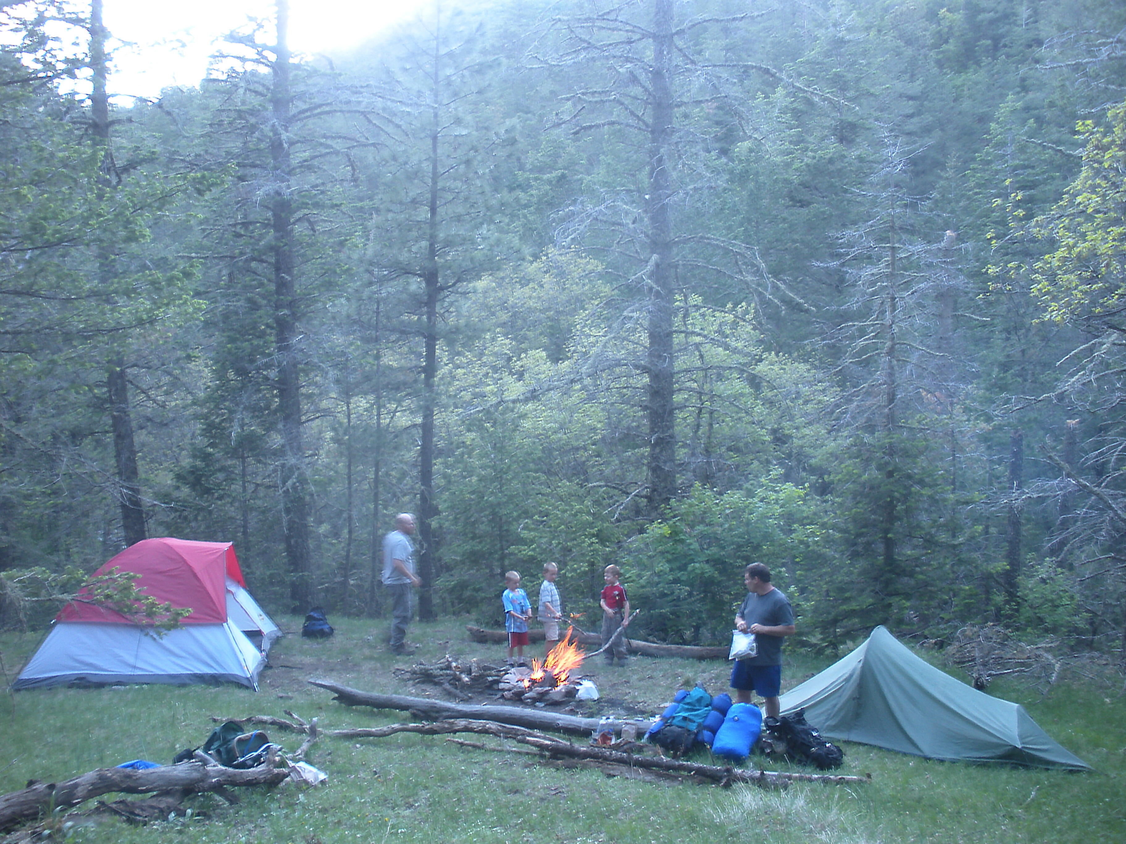 Campers in the White Mountain Wilderness, New Mexico