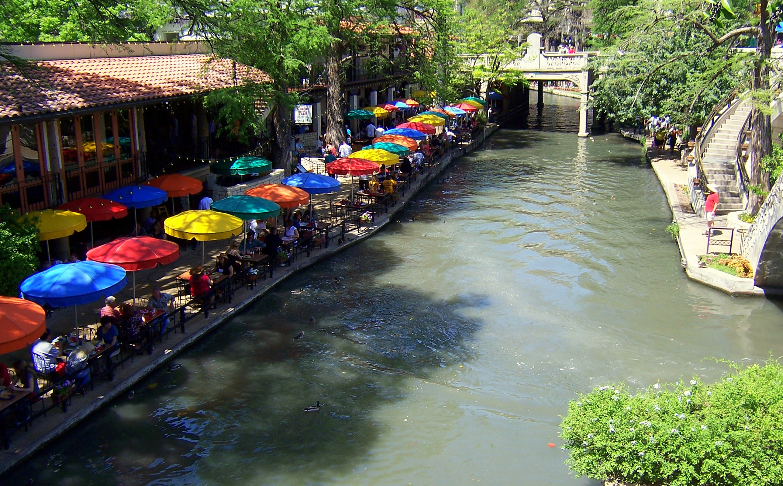 Casa Rio restaurant along the shores of the San Antonio River Walk.