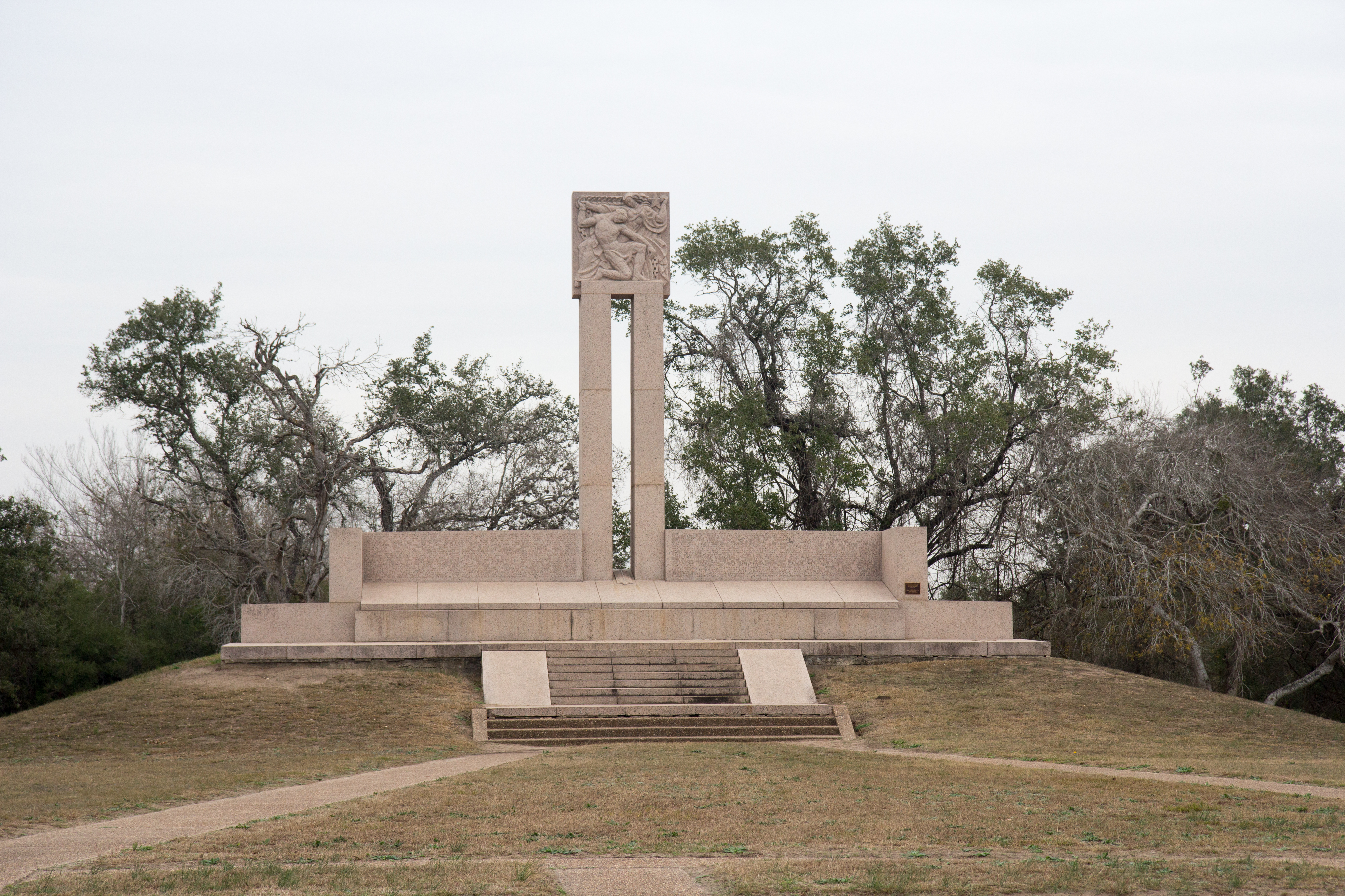 This Monument marks the location of where the Texans from the Goliad Massacre are buried.