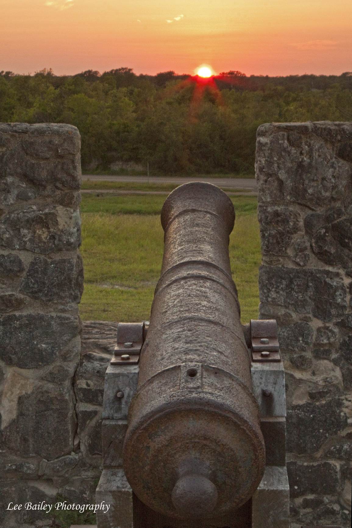 Canon on the West Rampart at sunset
