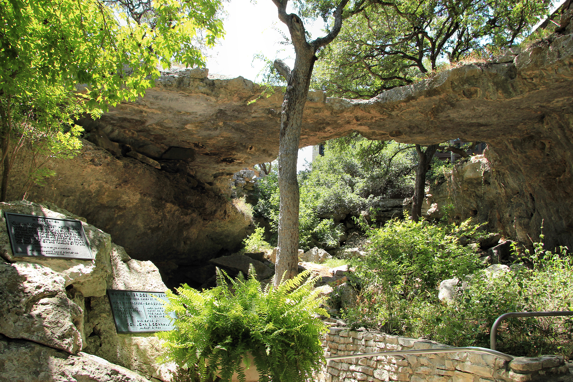 The natural bridge at Natural Bridge Caverns in Comal County, Texas, United States.
