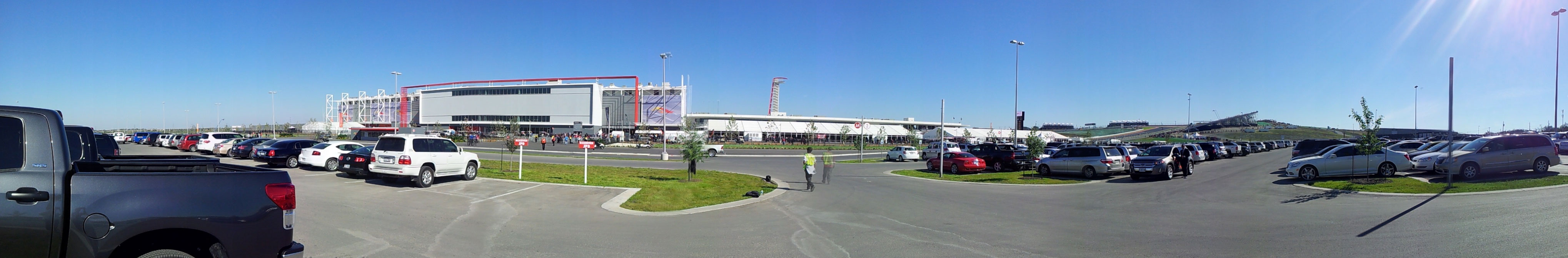 This is Circuit of America's Panorama Shot from Lot A on Opening Day (on first day of official practice before first race).