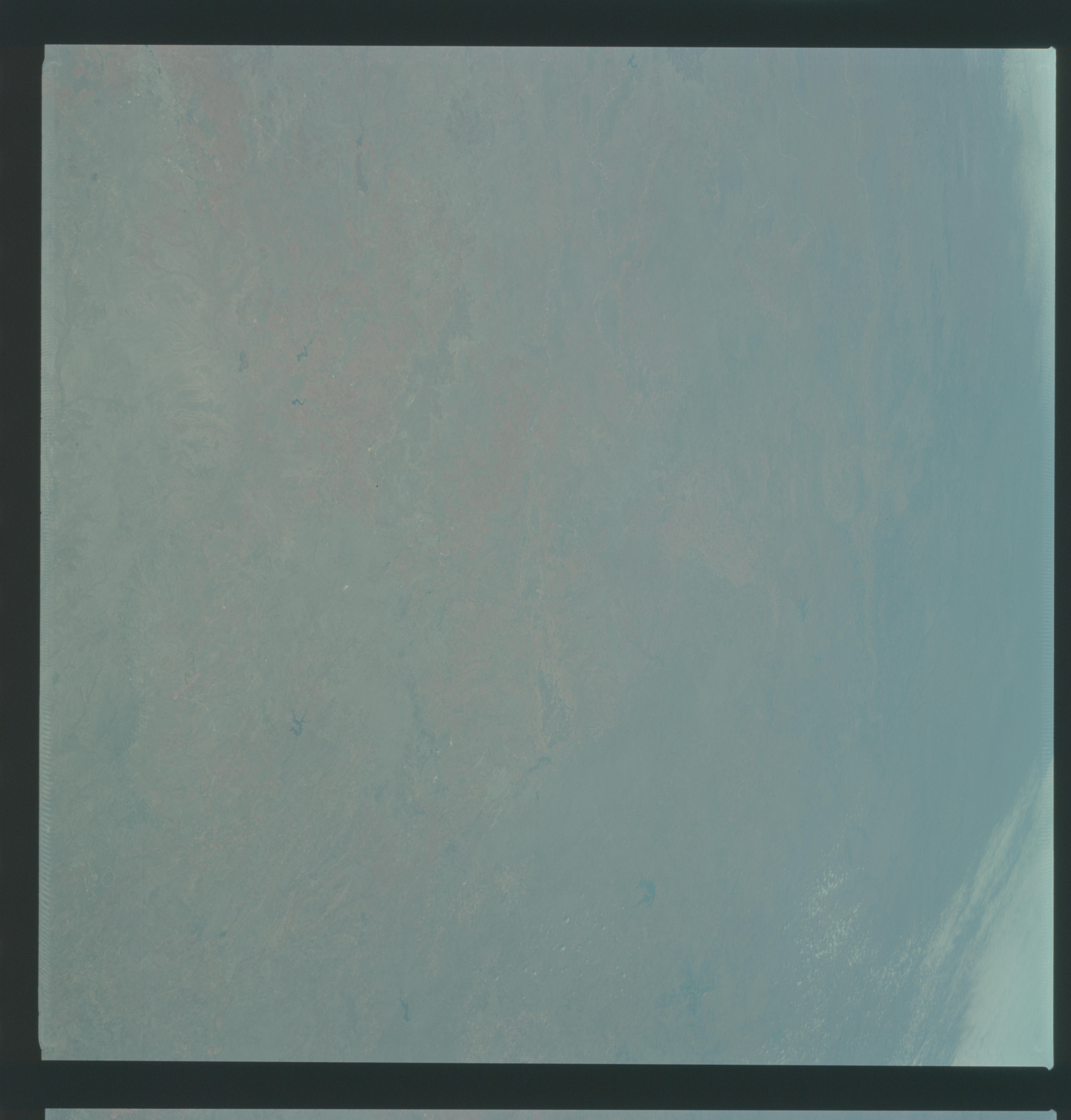 Apollo 9 Hasselblad image from film magazine 22/C - Earth orbit

United States, Colorado River, Towns of Big Springs, Sweetwater, Abilene, and Newcastle, Possum Kingdom Reservoir, Lake Fort Phantom Hill, Lake Coleman, and Lake Thomas.